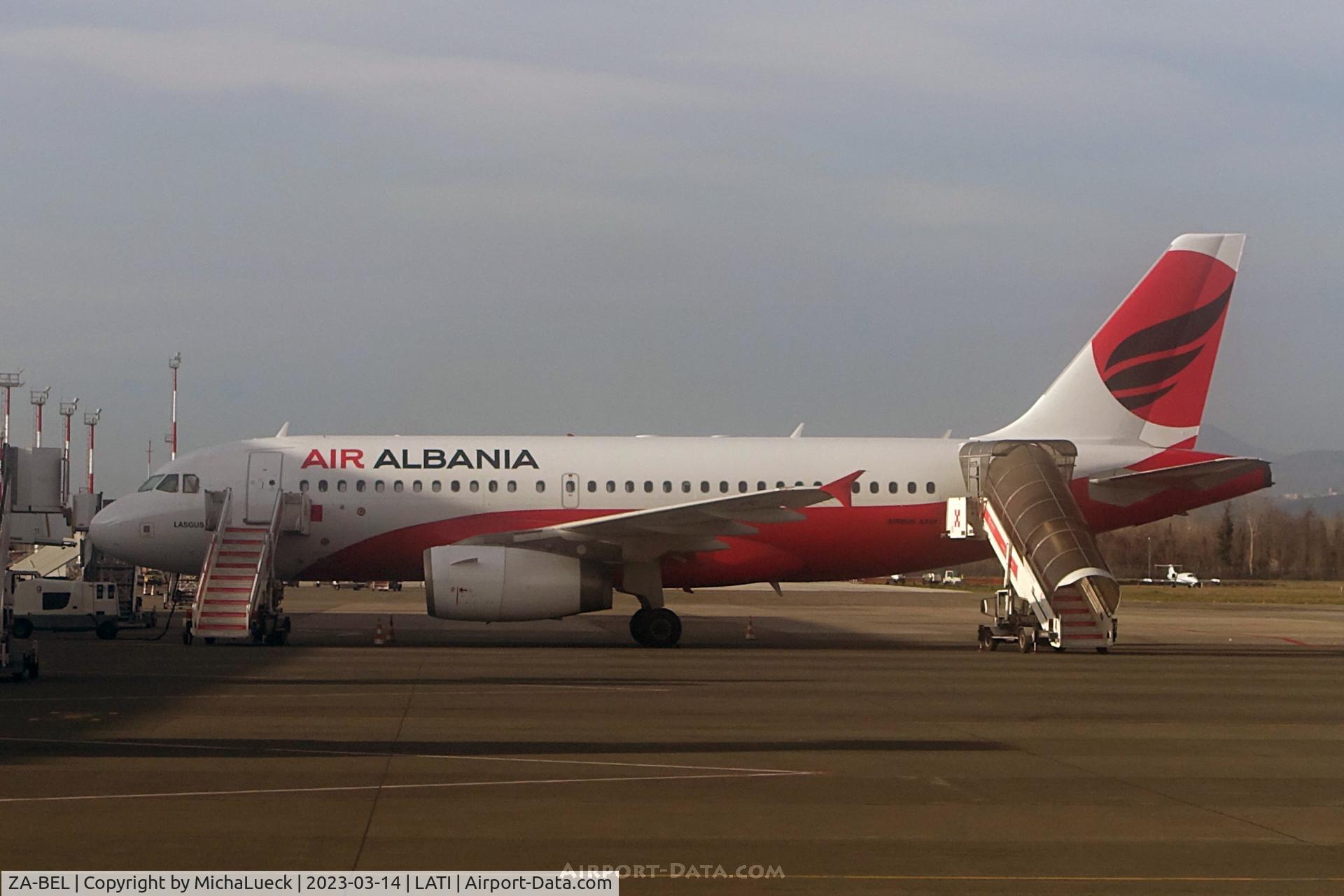 ZA-BEL, 2007 Airbus A319-132 C/N 3142, At Tirana