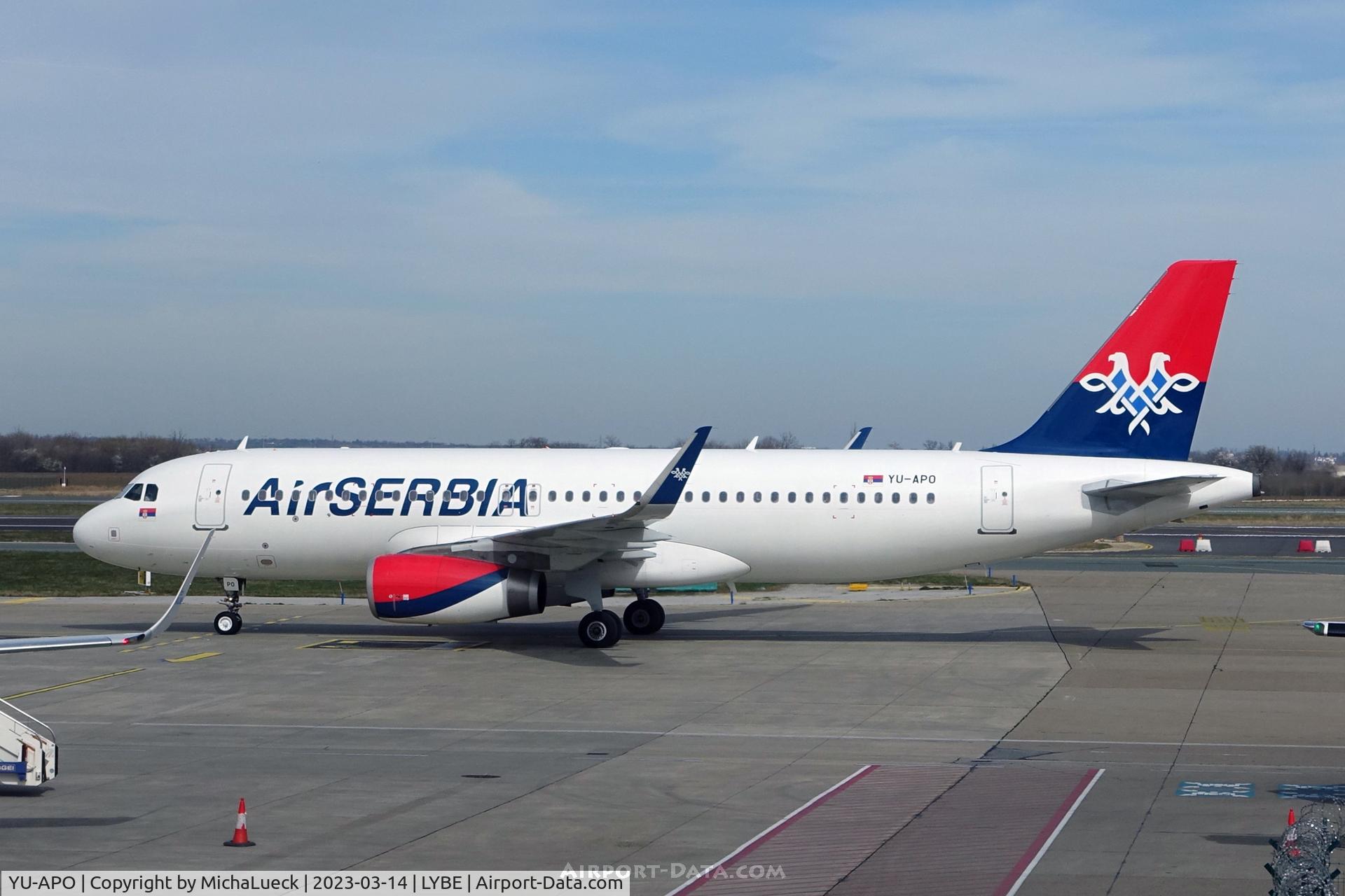 YU-APO, 2014 Airbus A320-232 C/N 6388, At Nikola Tesla Airport
