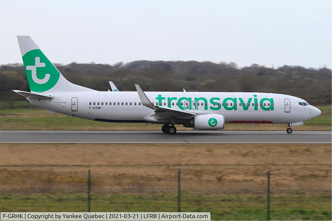 F-GRHK, 2000 Airbus A319-111 C/N 1190, Take off run rwy 07R, Brest-Bretagne airport (LFRB-BES)
