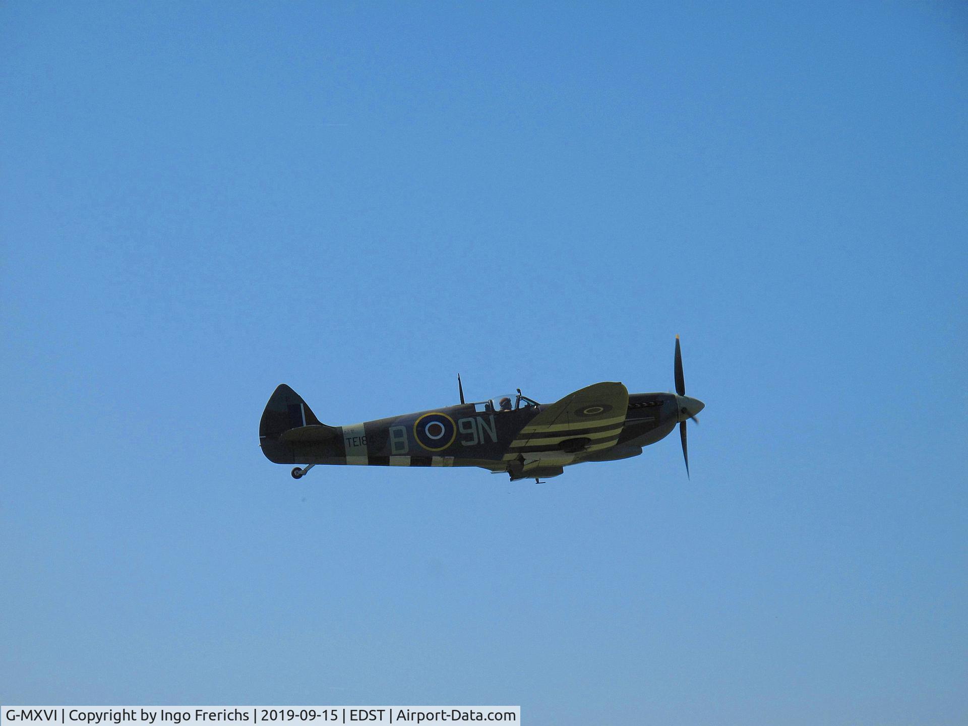 G-MXVI, 1945 Supermarine 361 Spitfire LF.XVIe C/N CBAF.IX.4394, Spitfire LF.XVIe G-MXVI takes off from Hahnweide airfield at OTT 2019