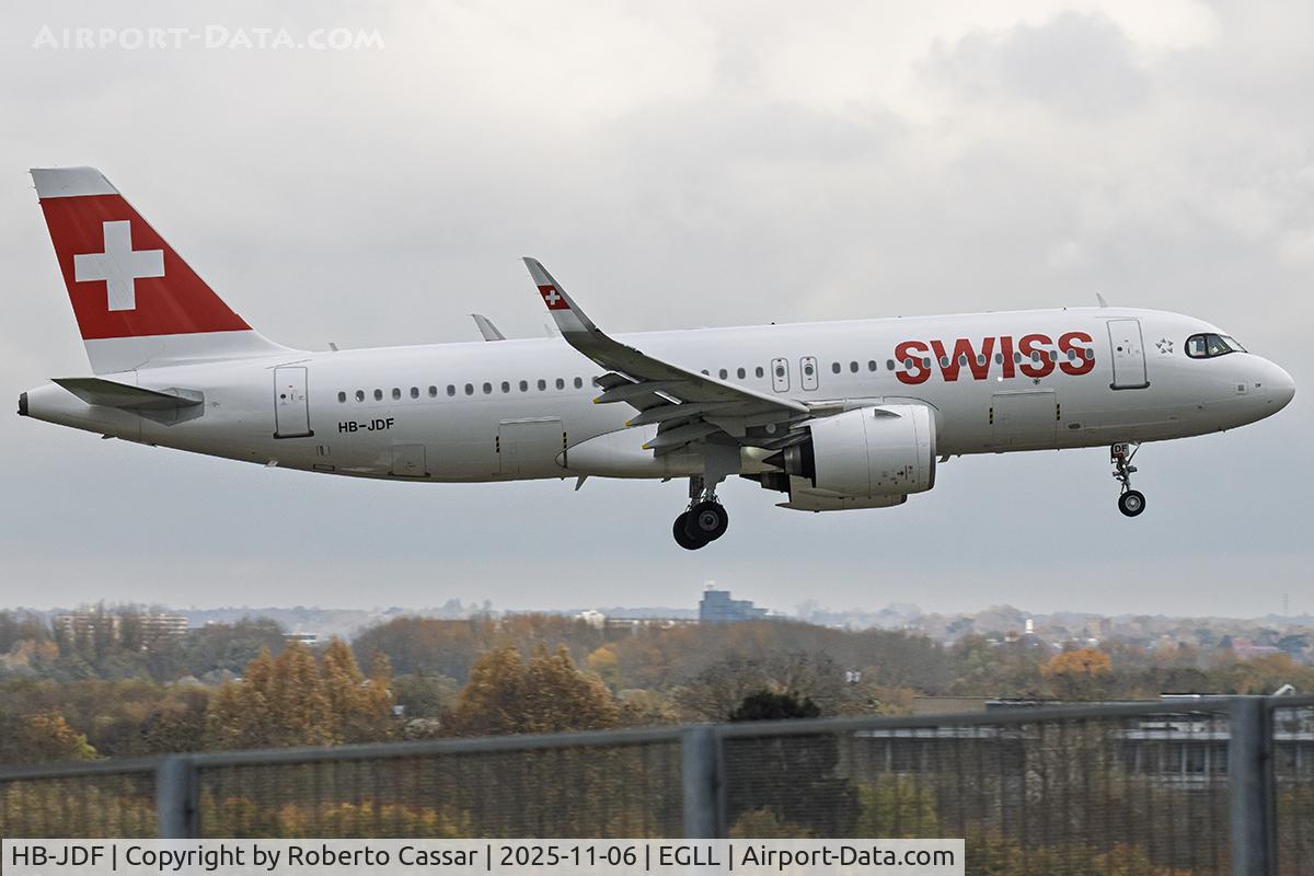 HB-JDF, 2022 Airbus A320-271N C/N 10735, London Heathrow Airport