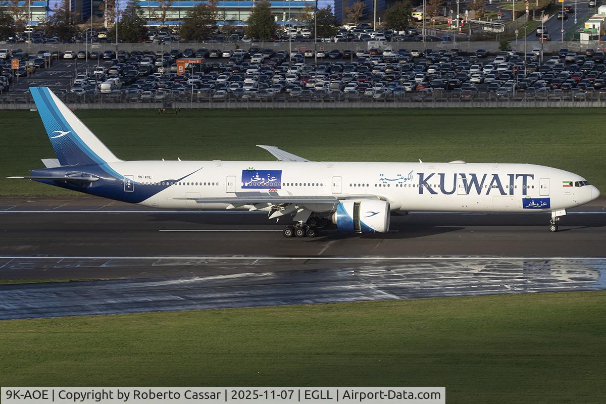 9K-AOE, 2016 Boeing 777-300/ER C/N 62563, London Heathrow Airport