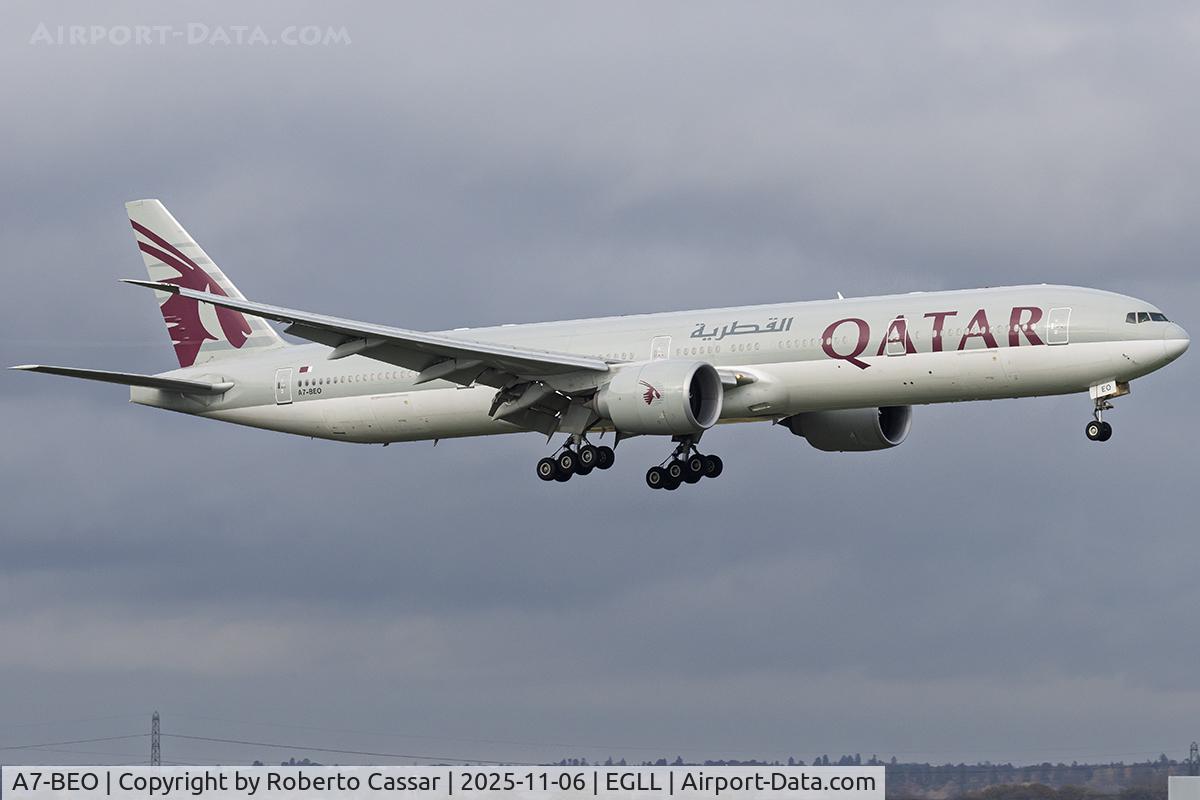 A7-BEO, 2017 Boeing 777-3DZ/ER C/N 64065, London Heathrow Airport