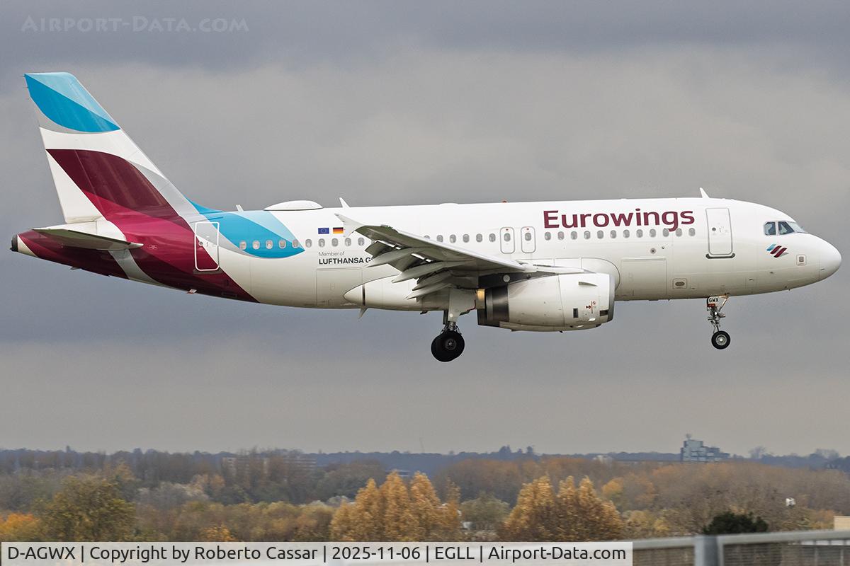 D-AGWX, 2013 Airbus A319-132 C/N 5569, London Heathrow Airport