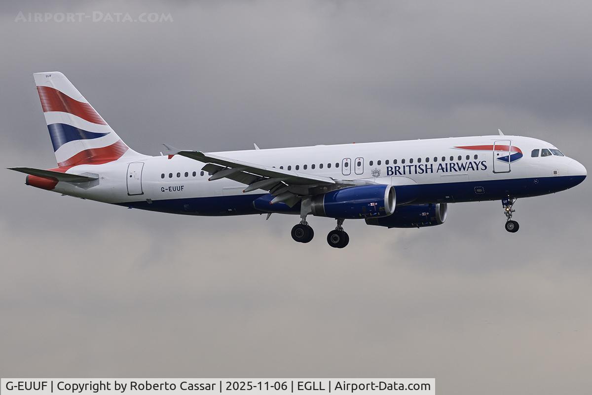 G-EUUF, 2002 Airbus A320-232 C/N 1814, London Heathrow Airport