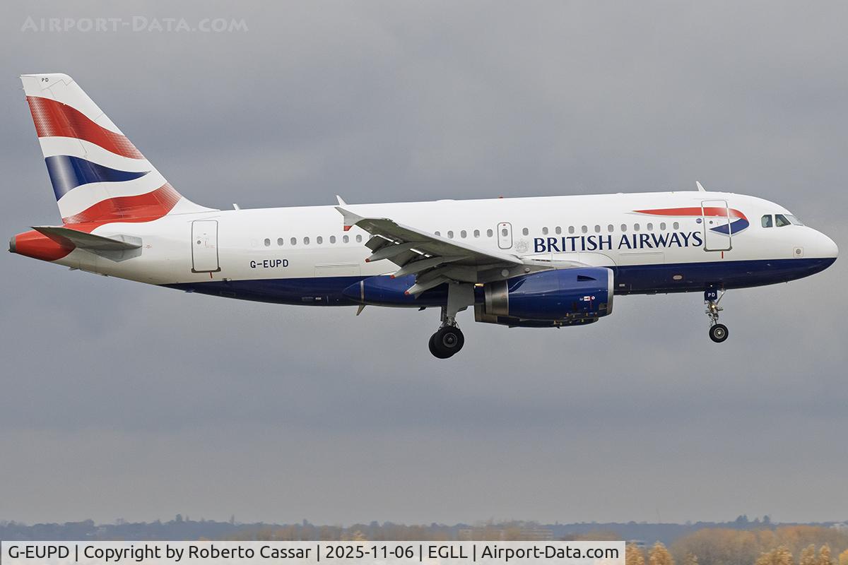 G-EUPD, 1999 Airbus A319-131 C/N 1142, London Heathrow Airport