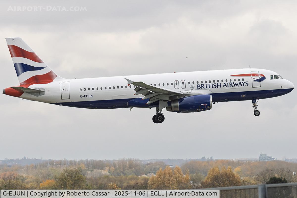 G-EUUN, 2003 Airbus A320-232 C/N 1910, London Heathrow Airport