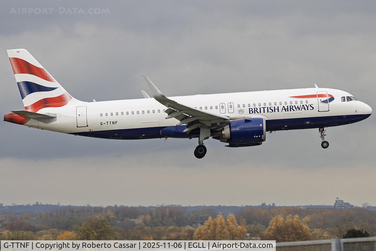 G-TTNF, 2018 Airbus A320-251N C/N 8408, London Heathrow Airport