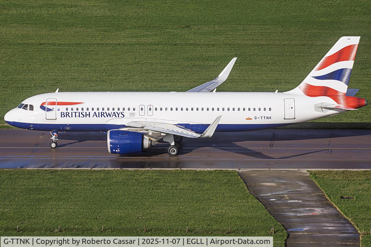 G-TTNK, 2020 Airbus A320-251N C/N 9551, London Heathrow Airport