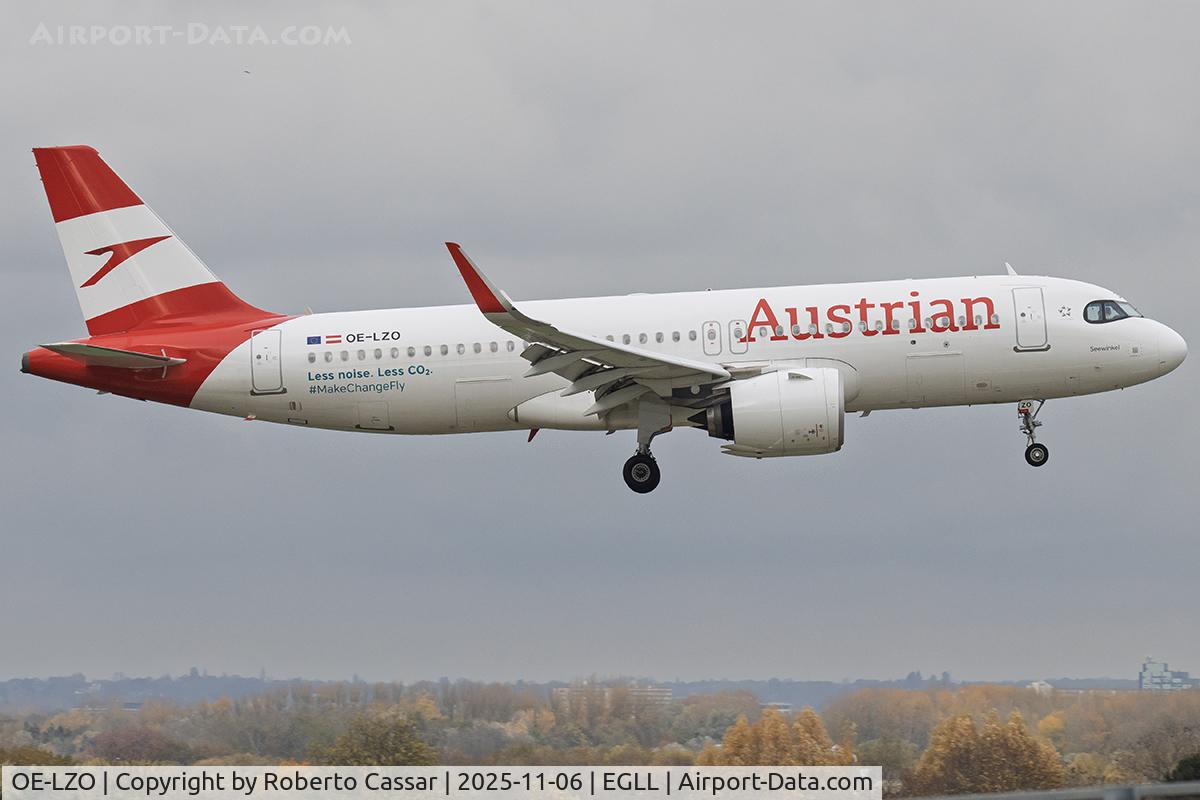 OE-LZO, 2022 Airbus A320-271N C/N 11076, London Heathrow Airport
