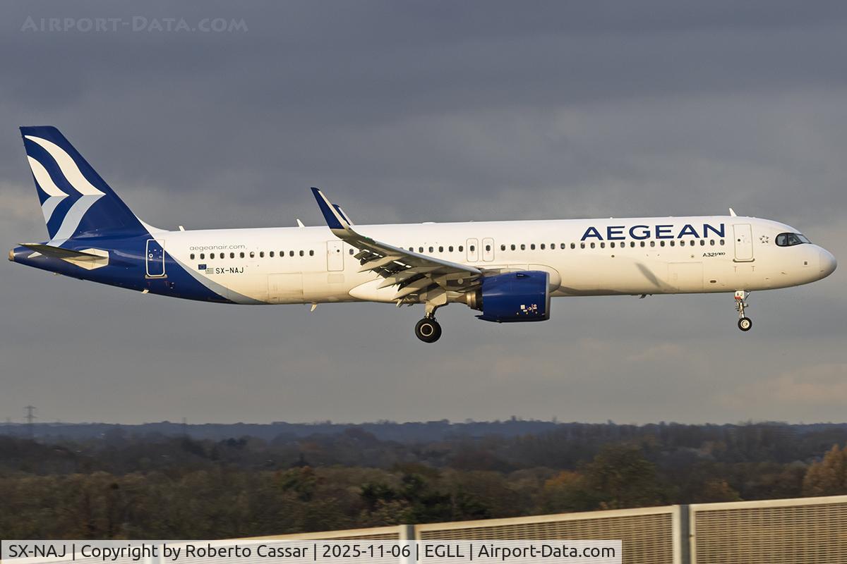 SX-NAJ, 2022 Airbus A321-271NX C/N 10832, London Heathrow Airport