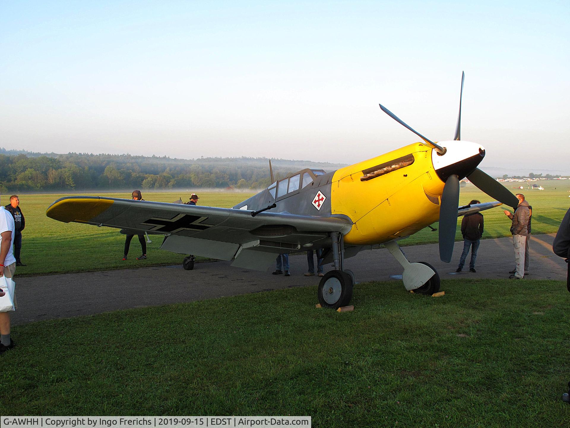 G-AWHH, 1958 Hispano HA-1112-M1L Buchon C/N 145, HA-1112-M1L Buchon G-AWHH at Hahnweide OTT 2019