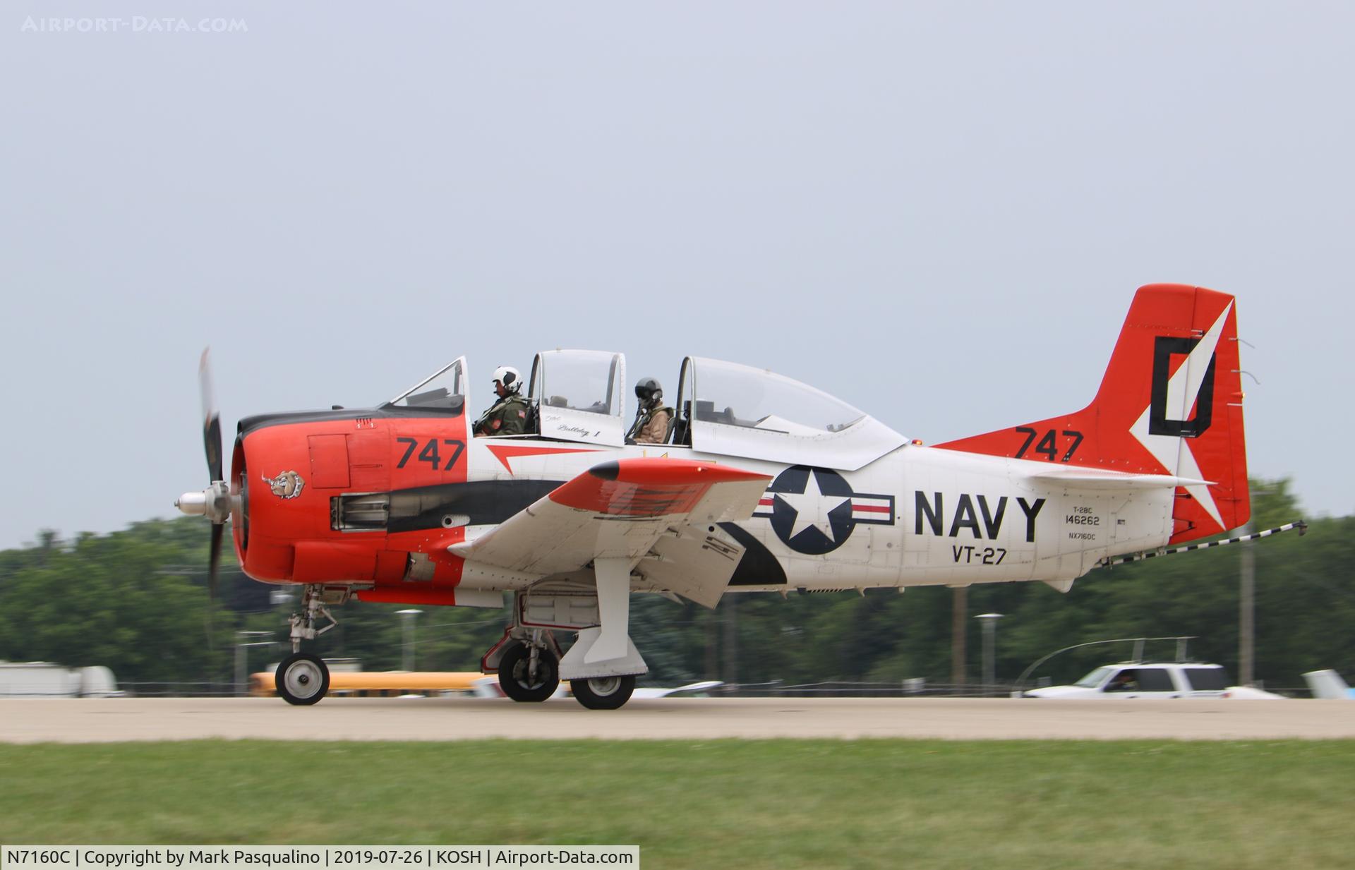 N7160C, 1992 North American T-28C Trojan Trojan C/N 252-25, North American T-28C