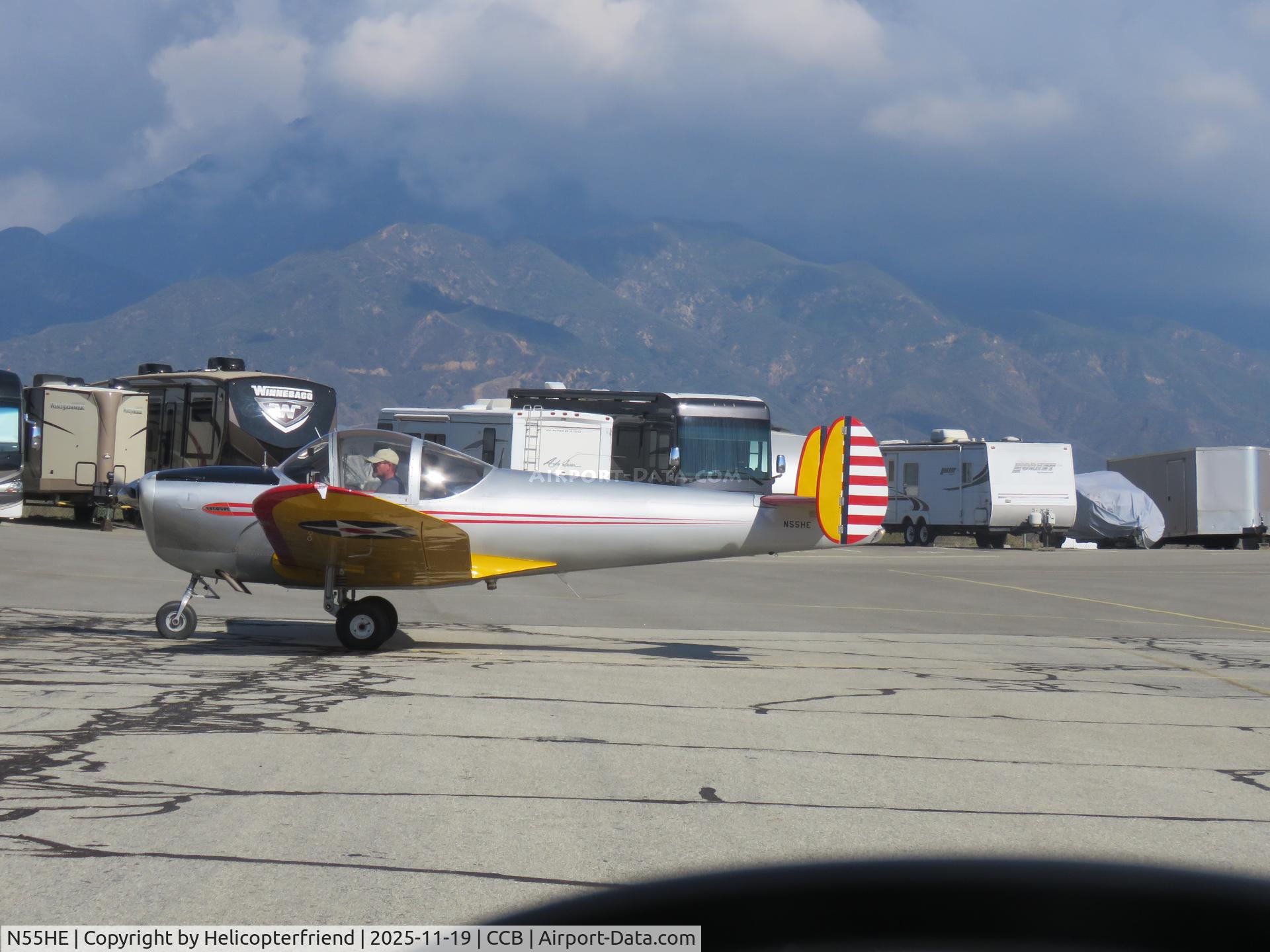 N55HE, 1965 Alon A2 Aircoupe C/N A-23, Turning into paint shop area