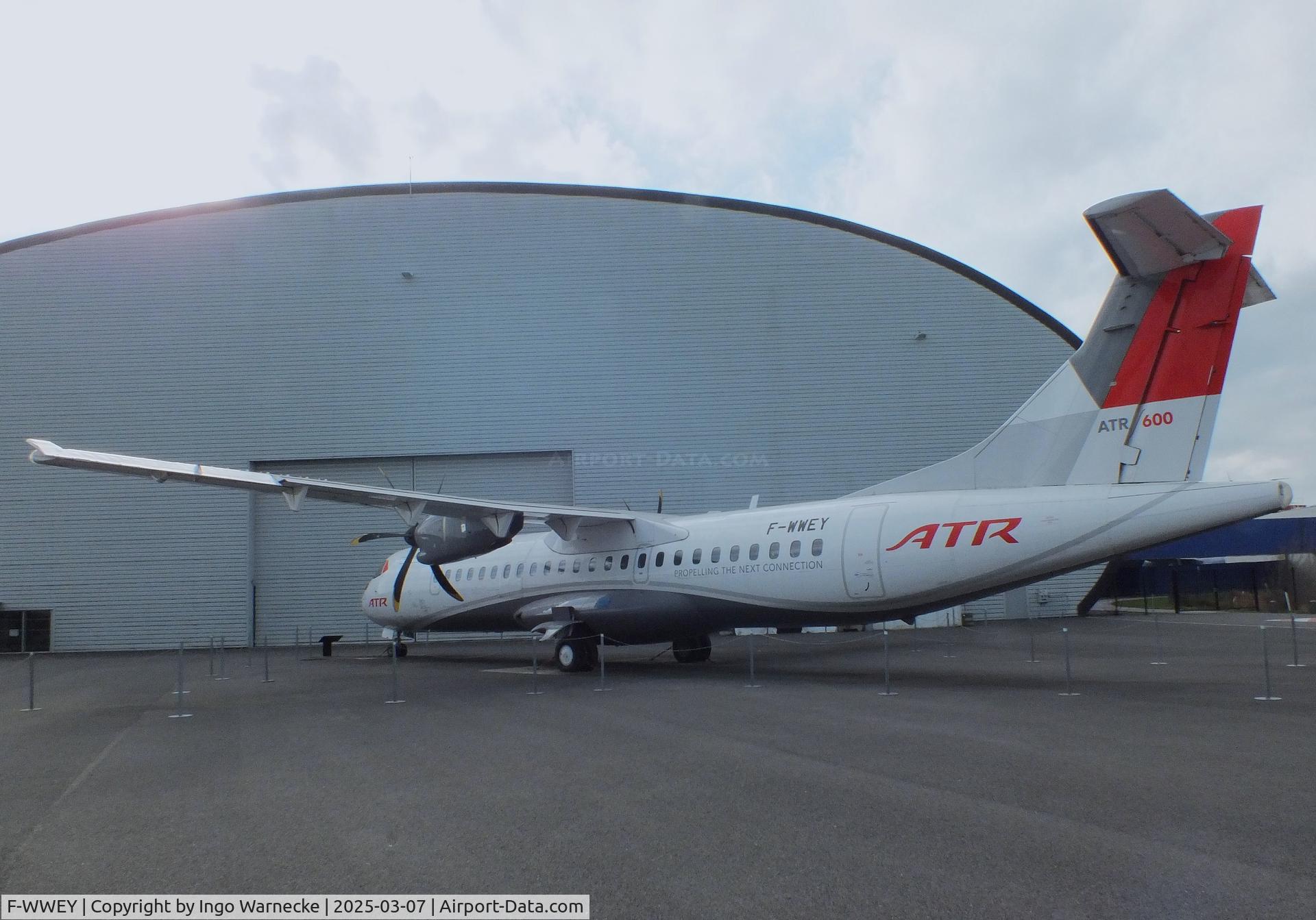 F-WWEY, 1988 ATR 72-201 C/N 098, ATR 72-600 (first built as ATR 72-201, then developed into -500, finally into first prototype ATR 72-600 in 2009) at the Aeroscopia, Blagnac (Toulouse)