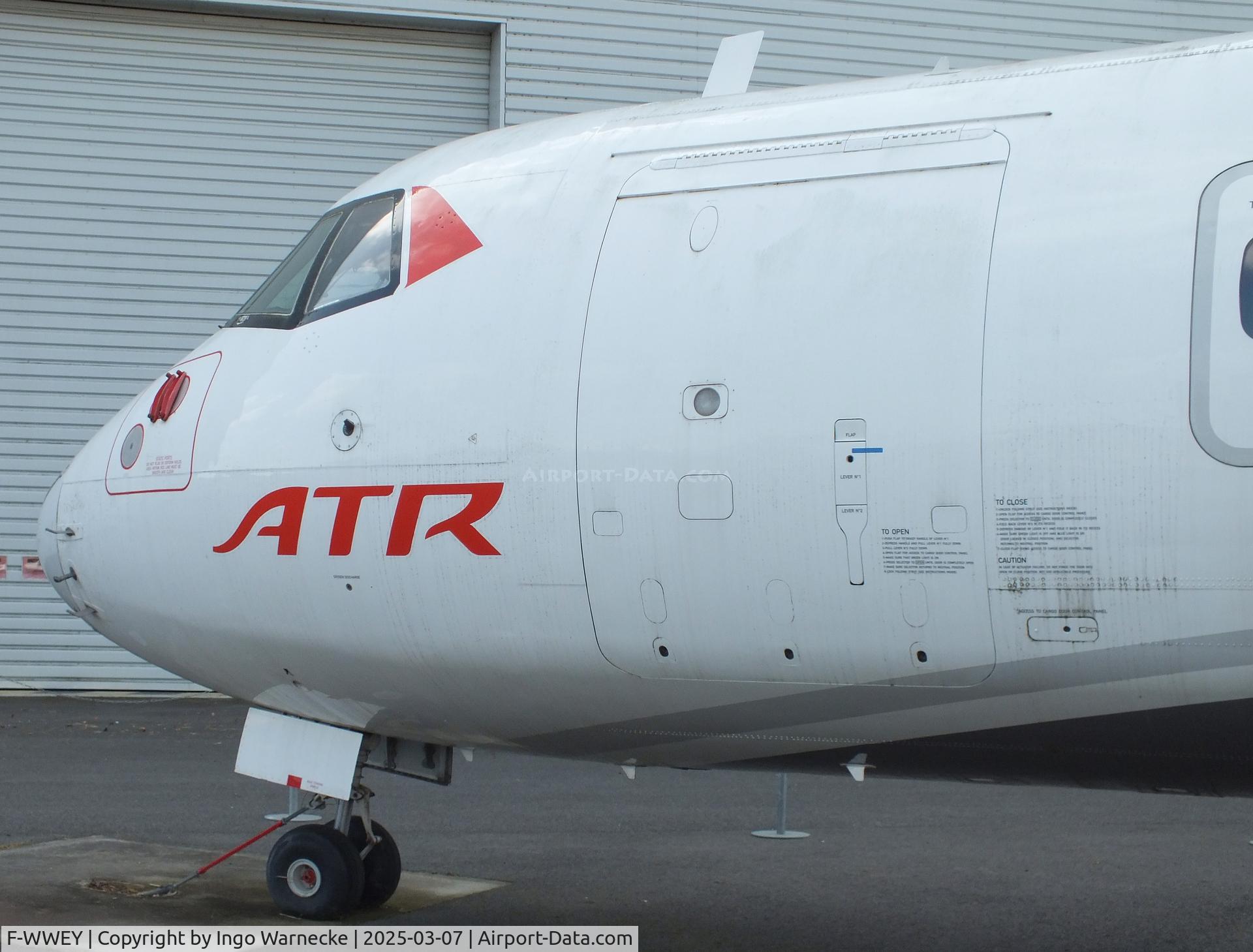 F-WWEY, 1988 ATR 72-201 C/N 098, ATR 72-600 (first built as ATR 72-201, then developed into -500, finally into first prototype ATR 72-600 in 2009) at the Aeroscopia, Blagnac (Toulouse)