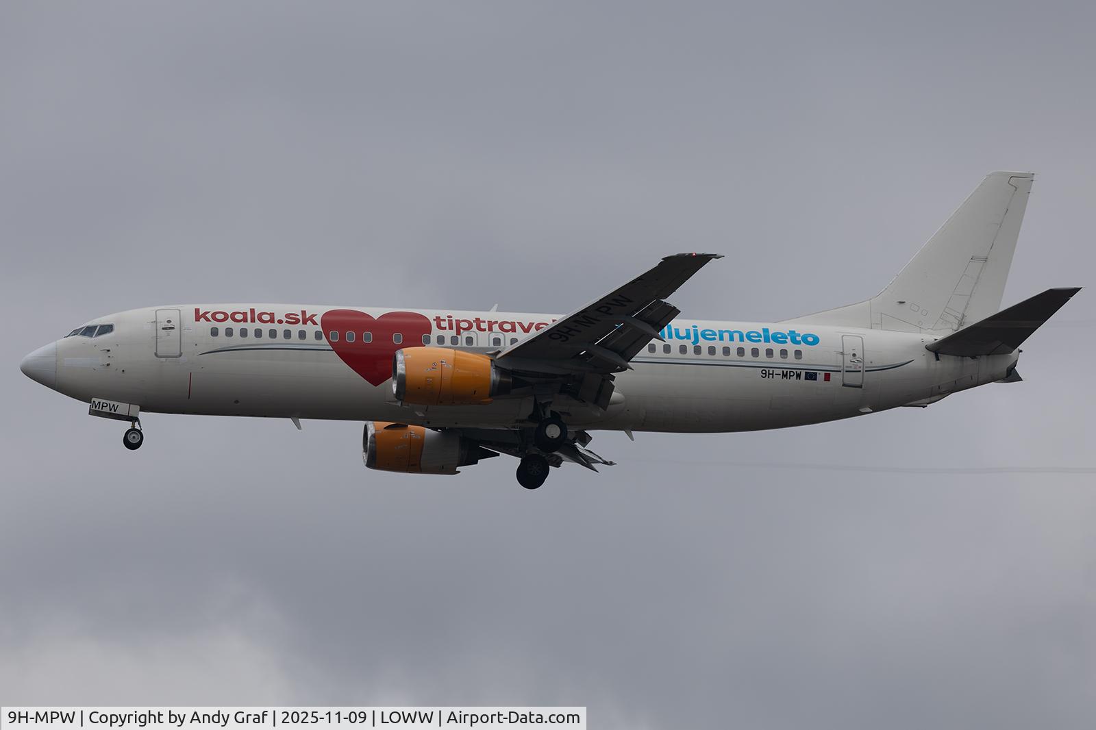 9H-MPW, 1991 Boeing 737-484 C/N 25417, Air Horizont 737-400