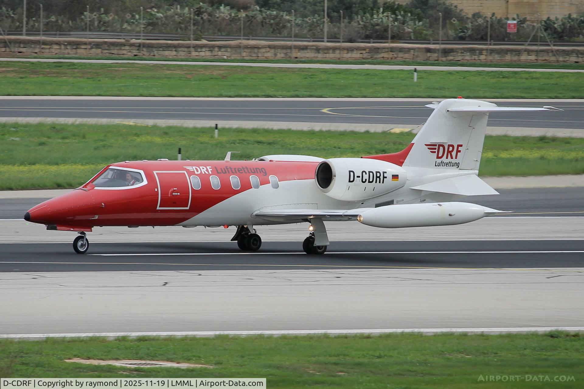 D-CDRF, 1990 Learjet 35A C/N 35-656, Learjet 35A reg D-CDRF of DRF Luftrettung just landed on RW31 on an ambulatory flight.