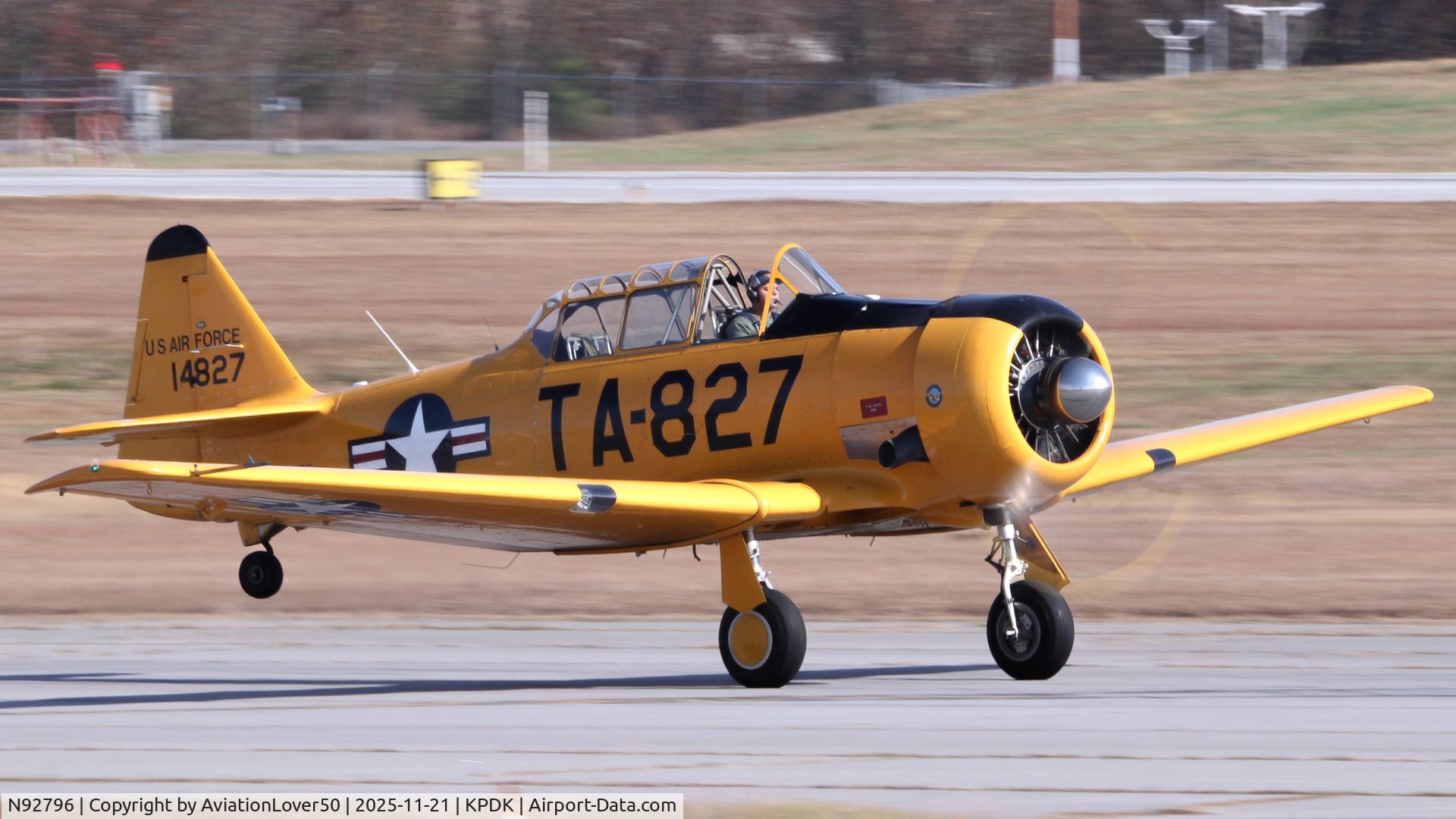 N92796, 1951 North American AT-6G Texan C/N 182-514 (51-14827), AT-6G