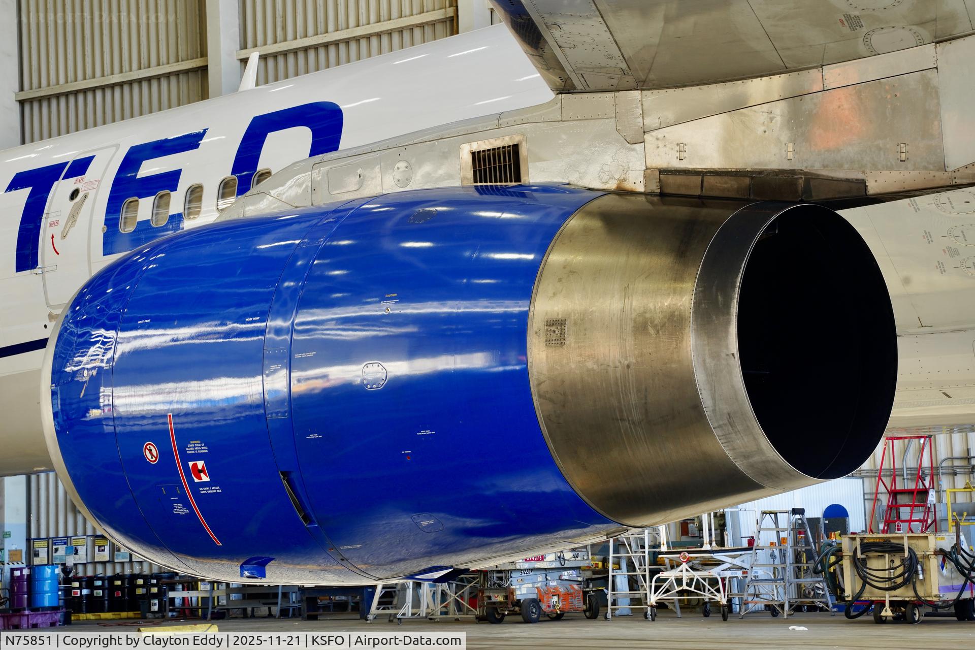 N75851, 2001 Boeing 757-324 C/N 32810, Rolls-Royce RB.211 engines
SFO 2025