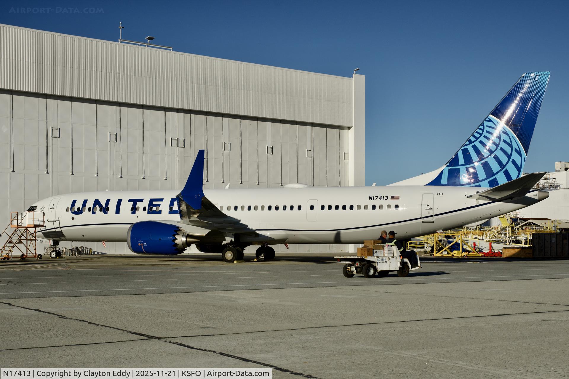 N17413, 2025 Boeing 737 MAX 9 C/N 68812, SFO 2025
