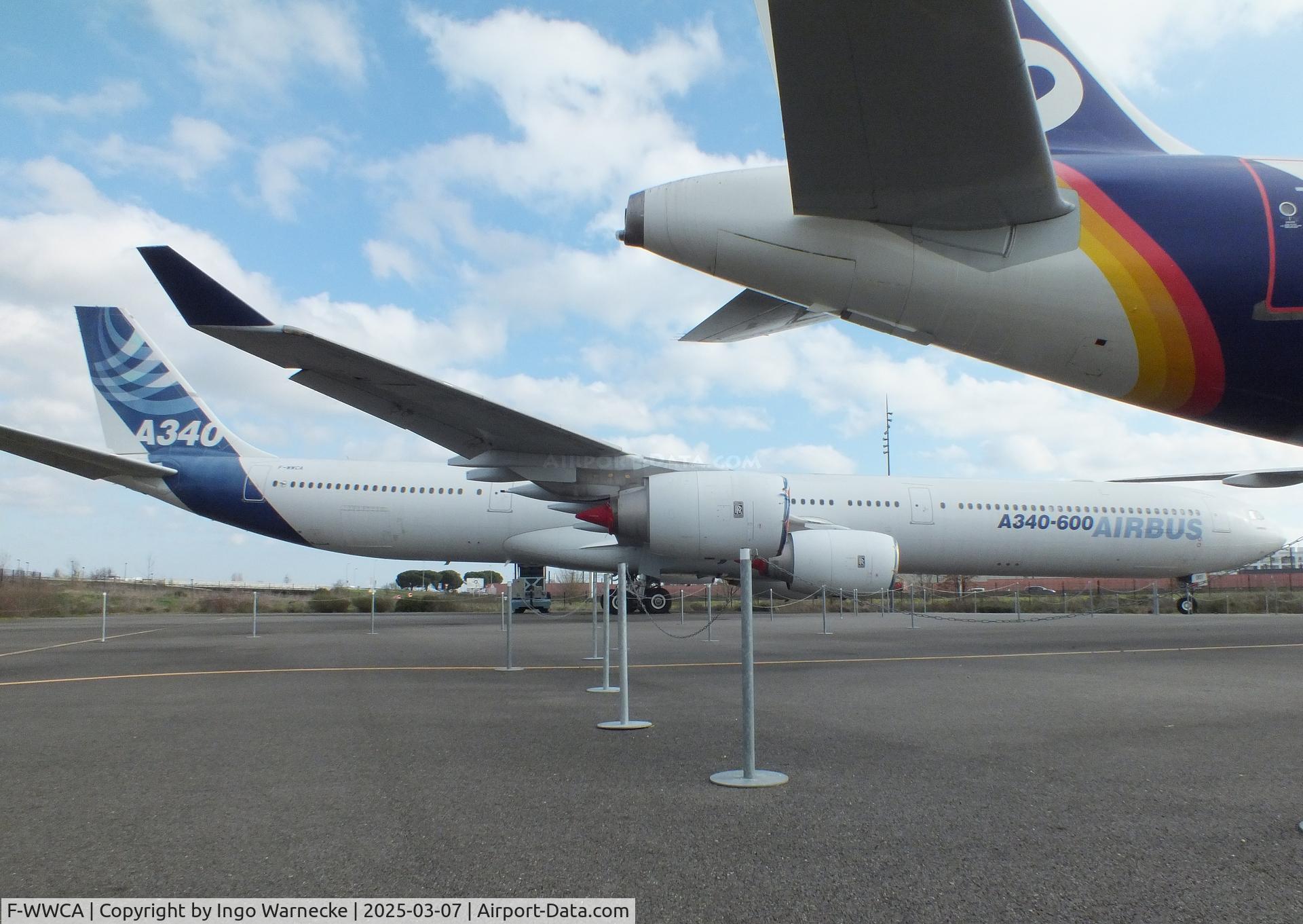 F-WWCA, 2001 Airbus A340-642 C/N 360, Airbus A340-642 (first prototype of A340-600) at the Aeroscopia, Blagnac (Toulouse)