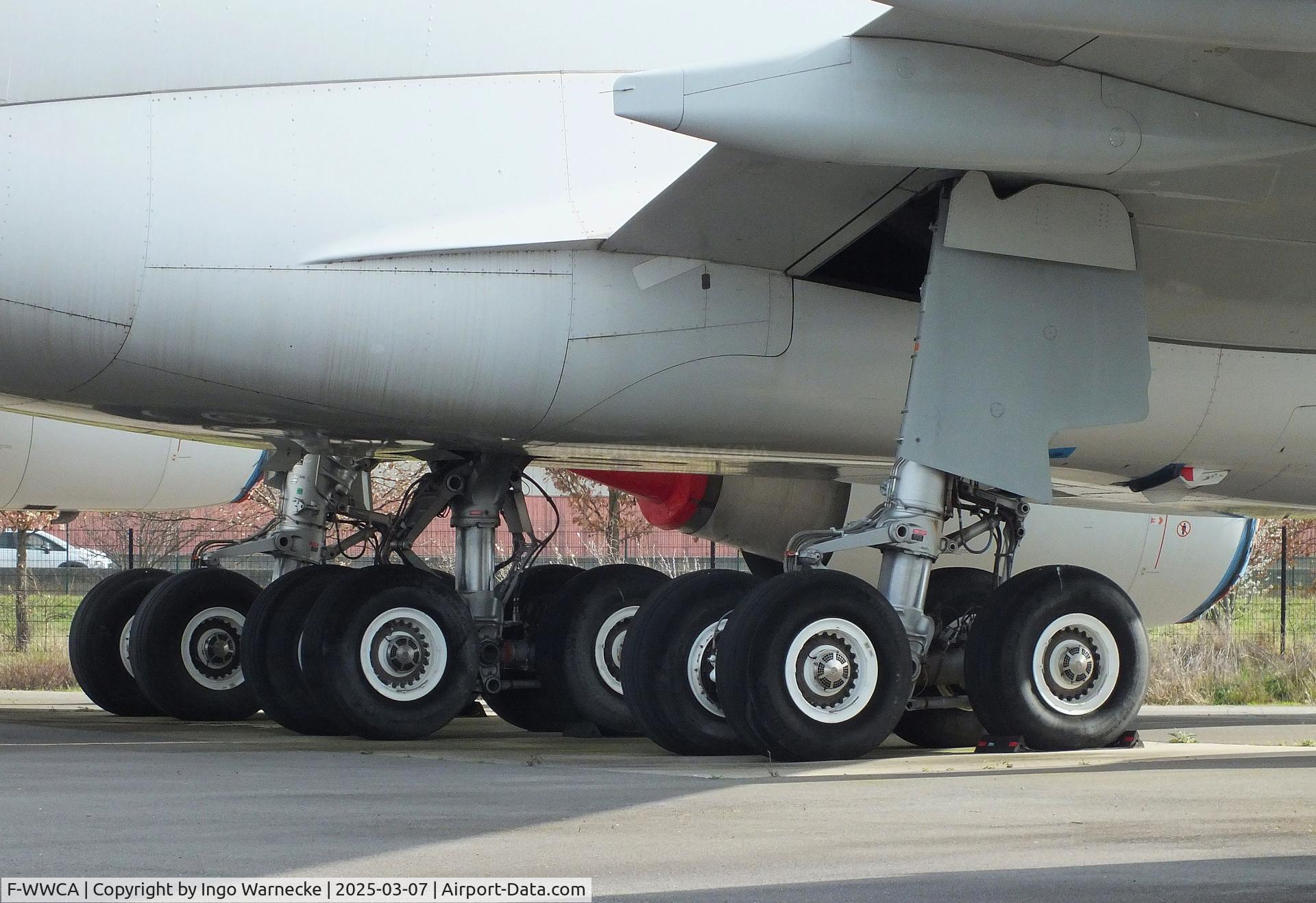 F-WWCA, 2001 Airbus A340-642 C/N 360, Airbus A340-642 (first prototype of A340-600) at the Aeroscopia, Blagnac (Toulouse)