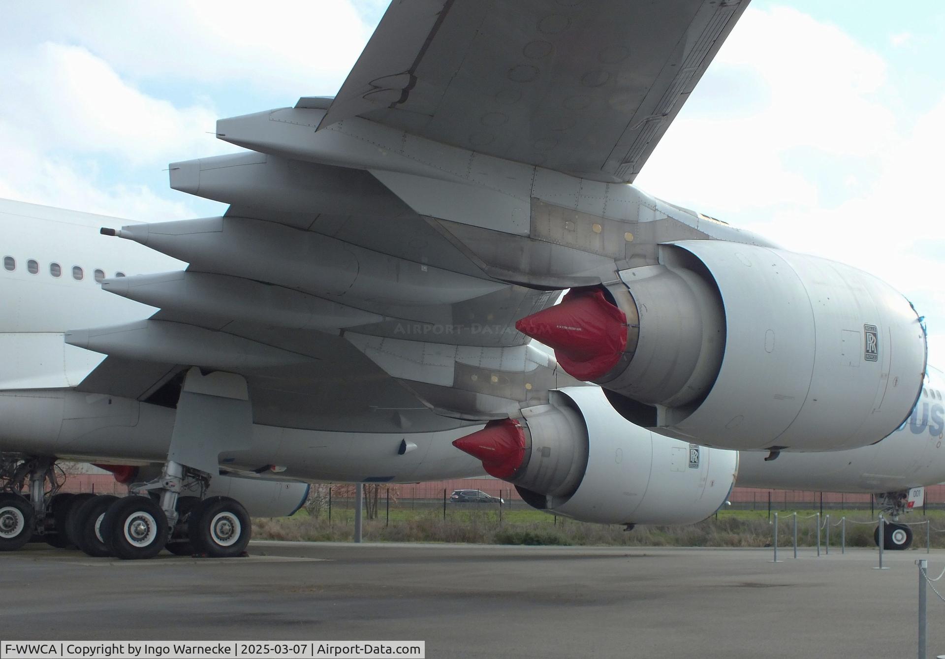 F-WWCA, 2001 Airbus A340-642 C/N 360, Airbus A340-642 (first prototype of A340-600) at the Aeroscopia, Blagnac (Toulouse)