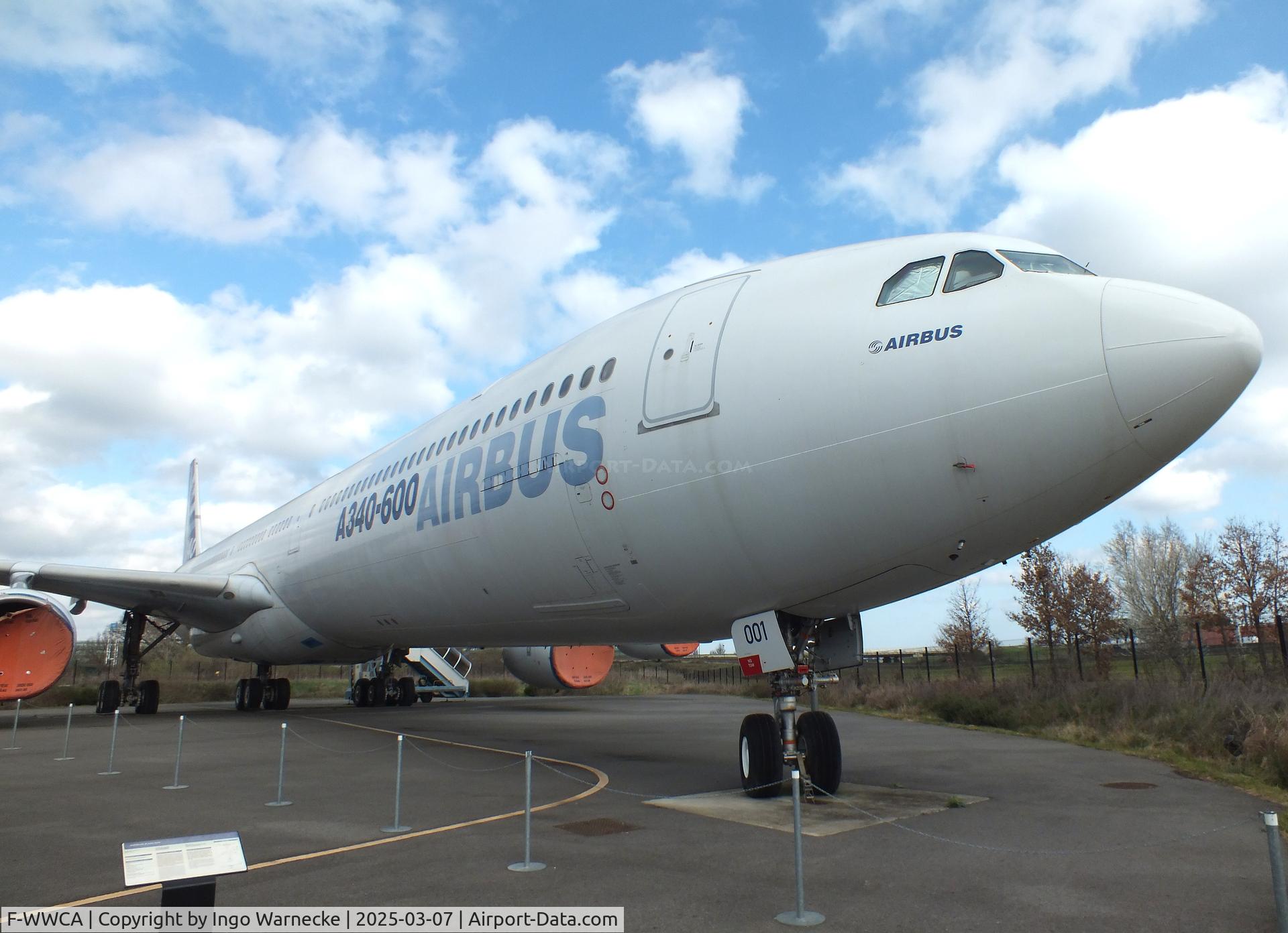 F-WWCA, 2001 Airbus A340-642 C/N 360, Airbus A340-642 (first prototype of A340-600) at the Aeroscopia, Blagnac (Toulouse)