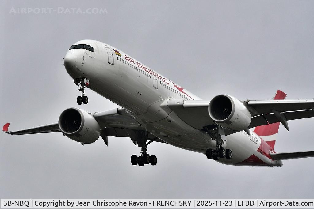 3B-NBQ, 2017 Airbus A350-941 C/N 157, Mauritius (MRU)	Bordeaux (BOD)	MK4
