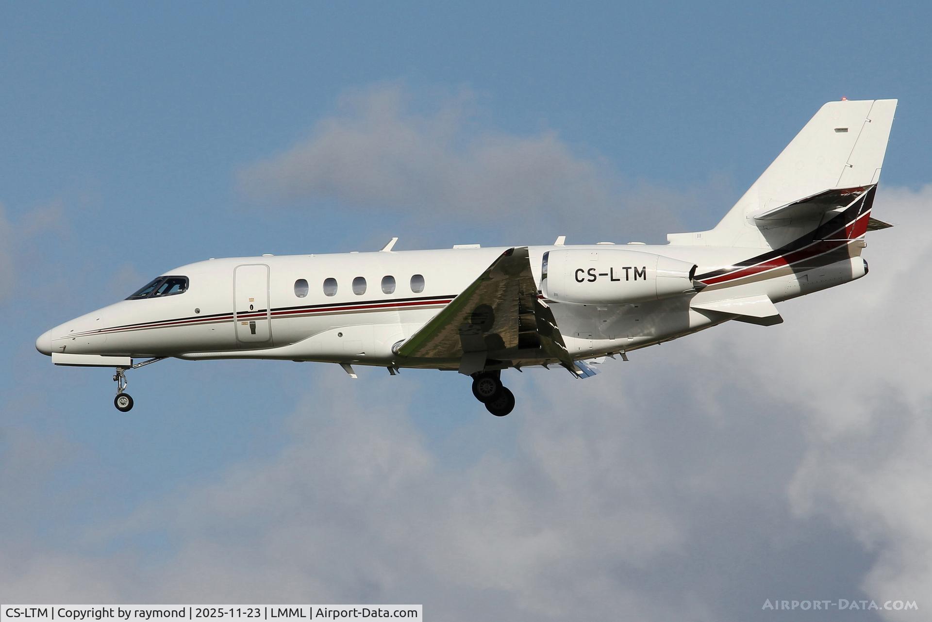 CS-LTM, Cessna 680A Citation Latitude C/N 680A-0211, Netjets Cessna 680A Citation Latitude reg CS-LTM approaching RW31 in Malta.