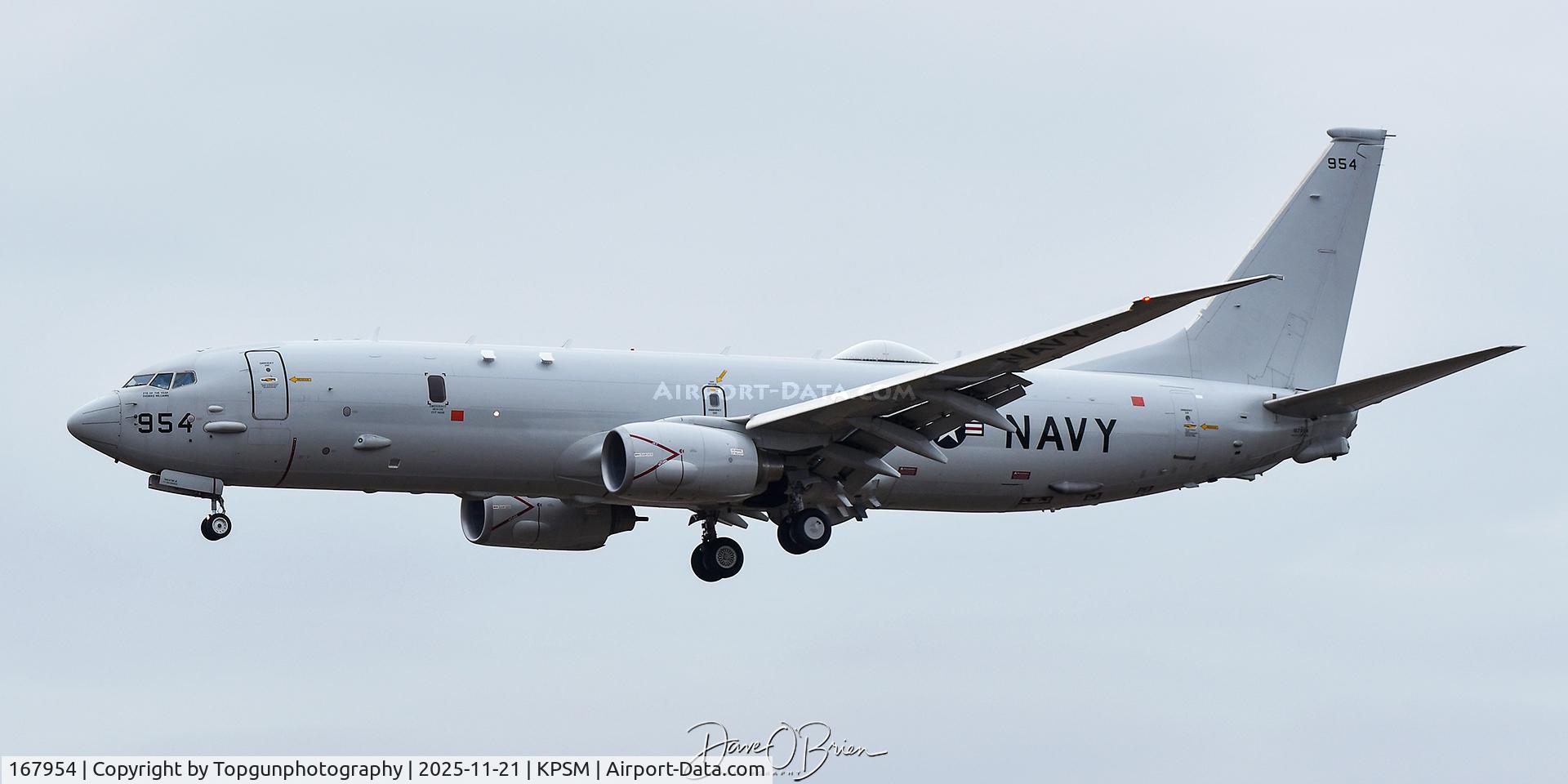 167954, 2013 Boeing P-8A Poseidon C/N 34397, SCORE33 out of NAS Pax River working RW34