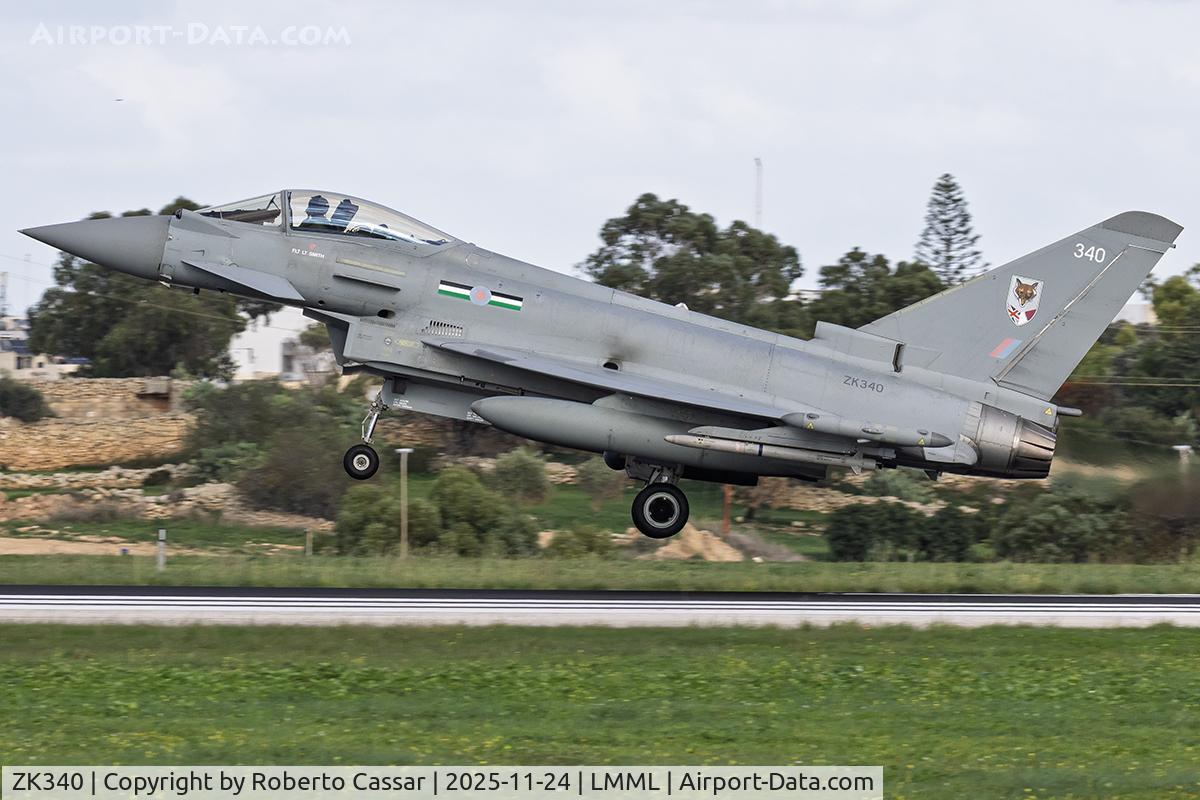 ZK340, 2013 Eurofighter EF-2000 Typhoon FGR.4 C/N BS101/369, Runway 31