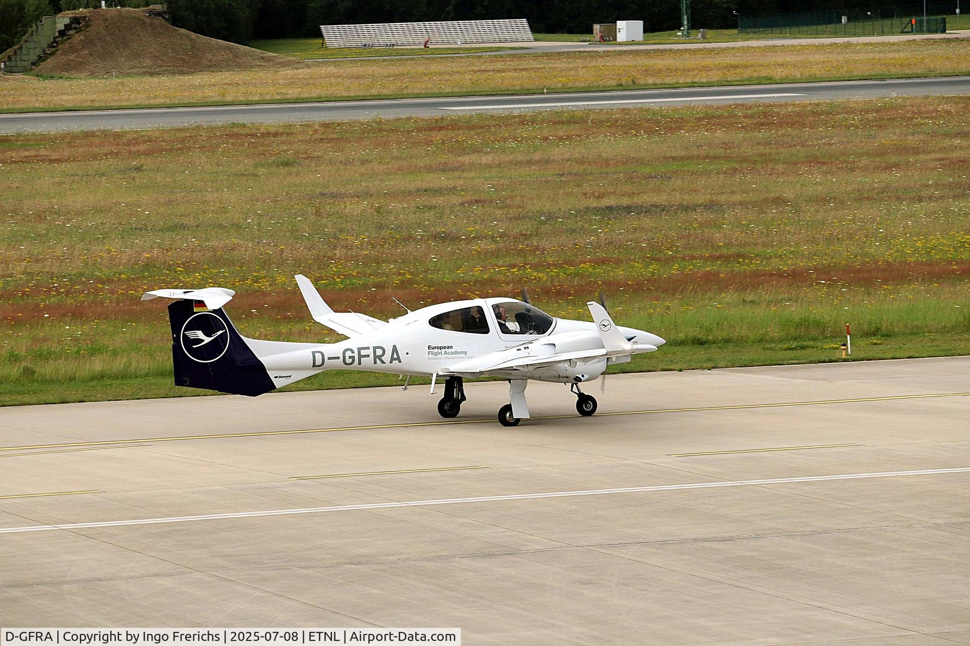 D-GFRA, 2019 Diamond DA-42 NG Twin Star Twin Star C/N 42.N379, Diamond DA-42 NG Twin Star D-GFRA at Rostock-Laage Airport.