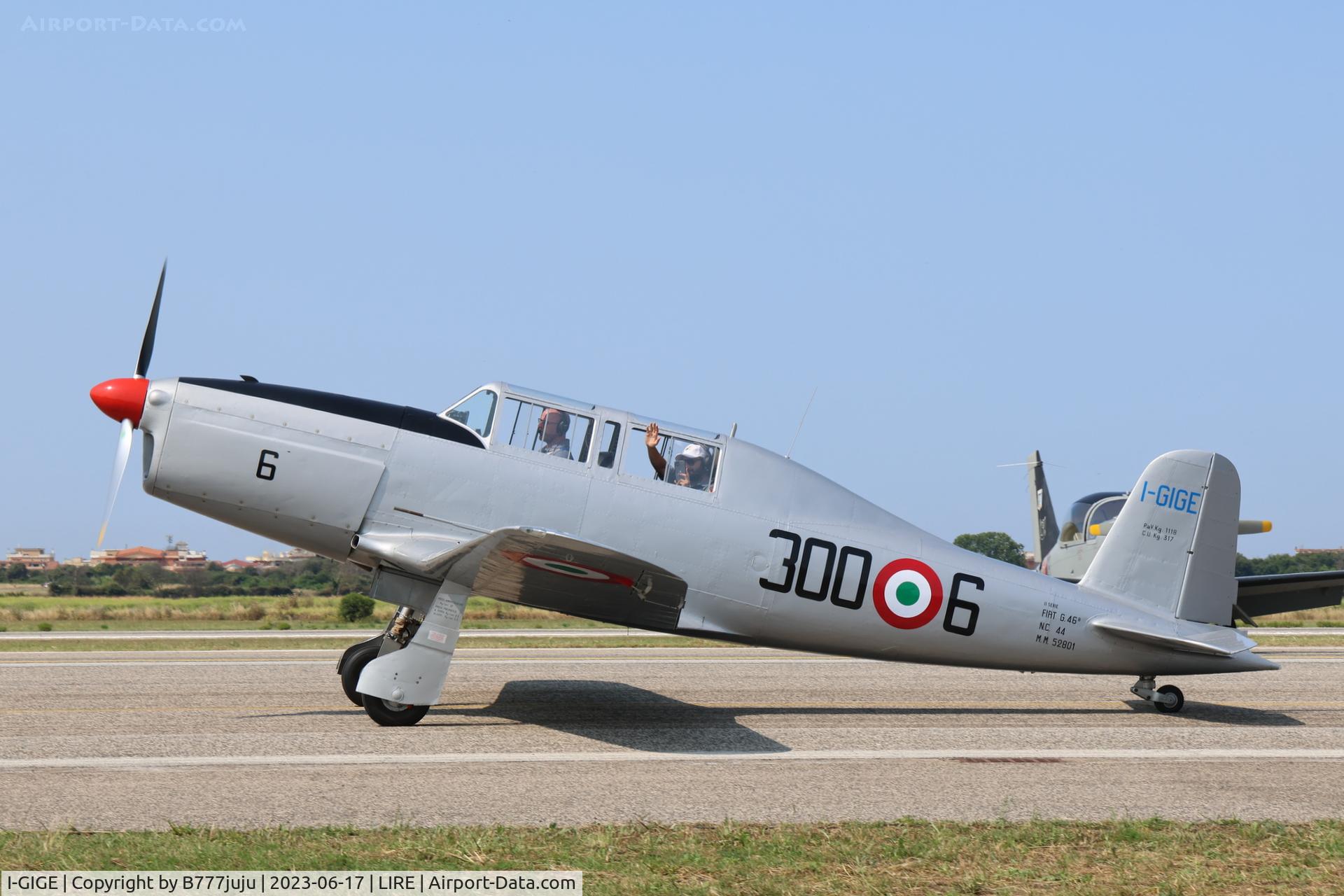 I-GIGE, FIAT G46 C/N 44, at LIRE