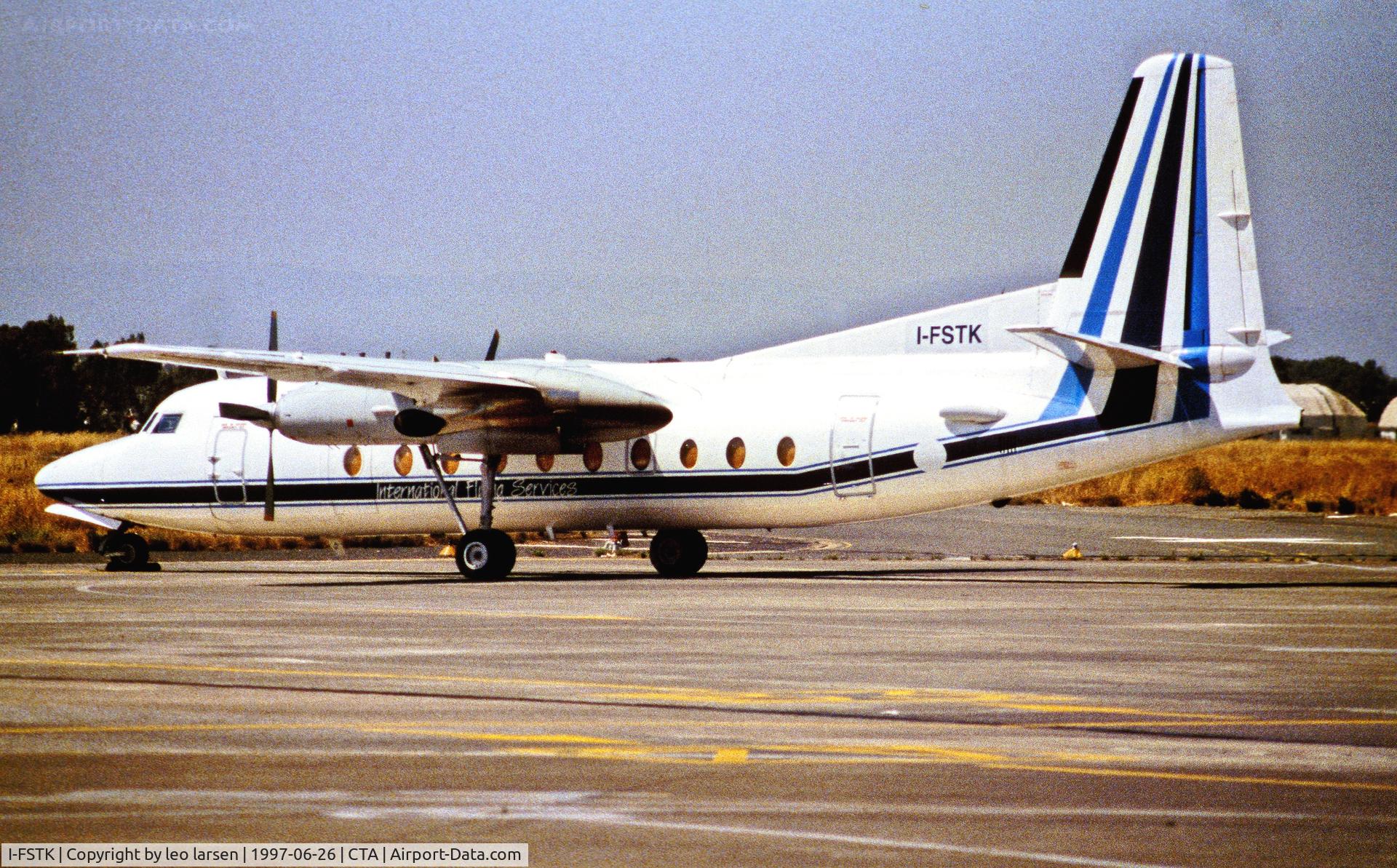 I-FSTK, 1969 Fokker F.27-600 Friendship C/N 10409, Catania 26.6.1997