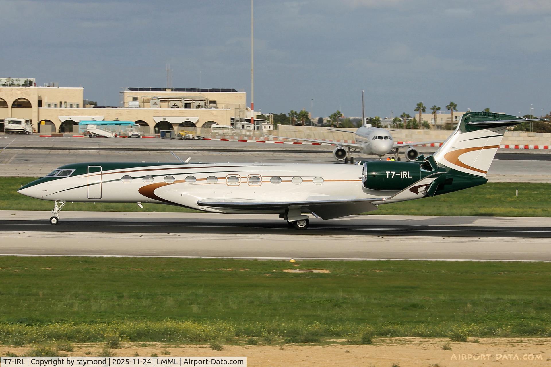 T7-IRL, Gulfstream G700 C/N 87013, Gufstream G700 reg T7-IRL owned by Highland Aviation seen just after landing in Malta RW31.