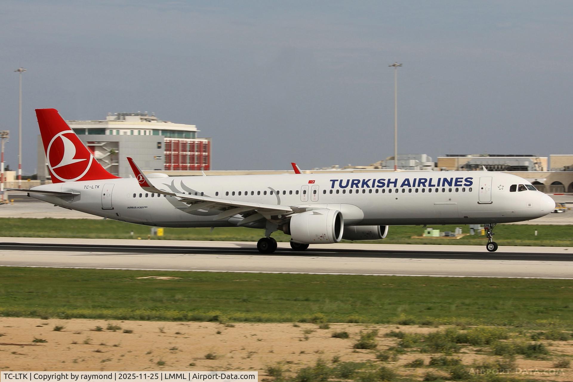 TC-LTK, 2022 Airbus A321-271 NX C/N 10751, Airbus A321-271NX reg TC-LTK of Turkish Airlines rolling RW13 on departure to Istanbul.