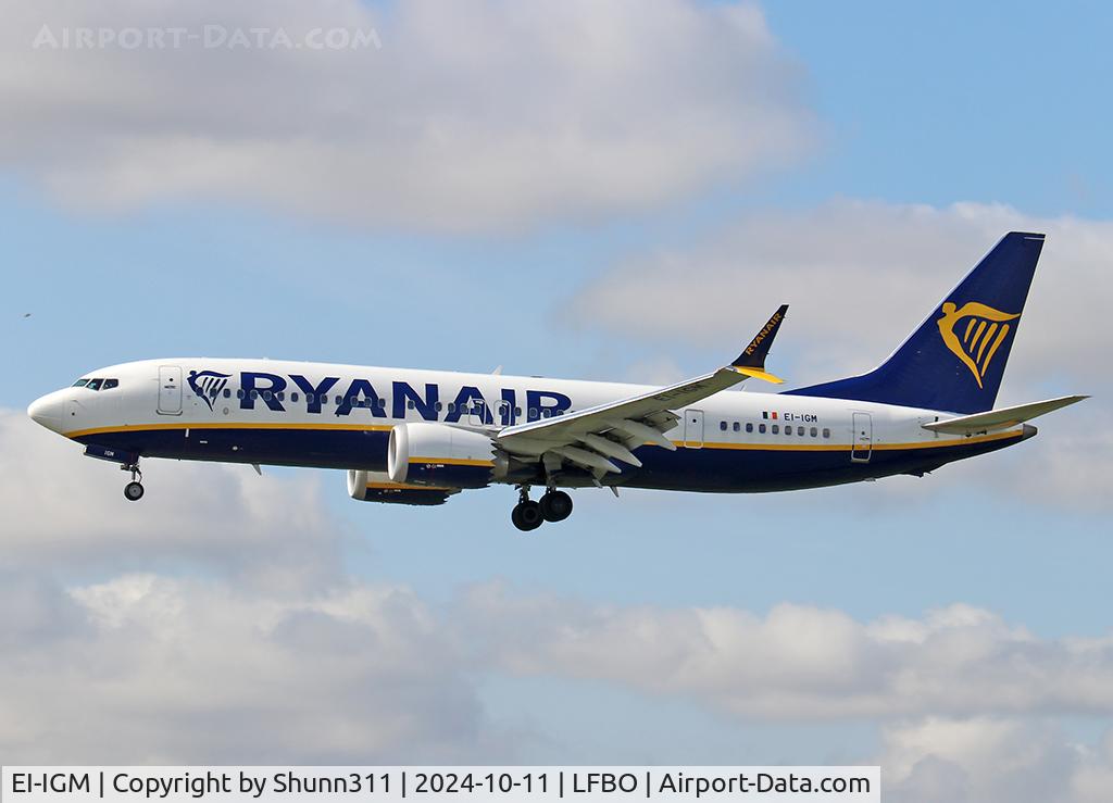 EI-IGM, 2023 Boeing 737-8 MAX 200 C/N 67073, Landing rwy 14L