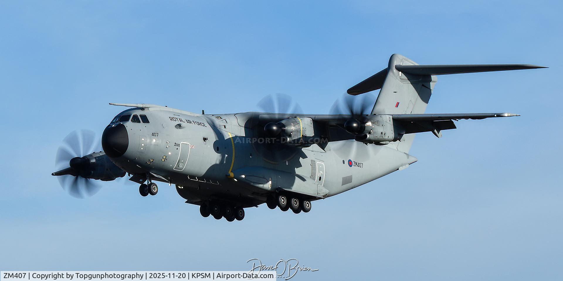 ZM407, 2015 Airbus A400M Atlas C.1 C/N 026, ASCOT4129