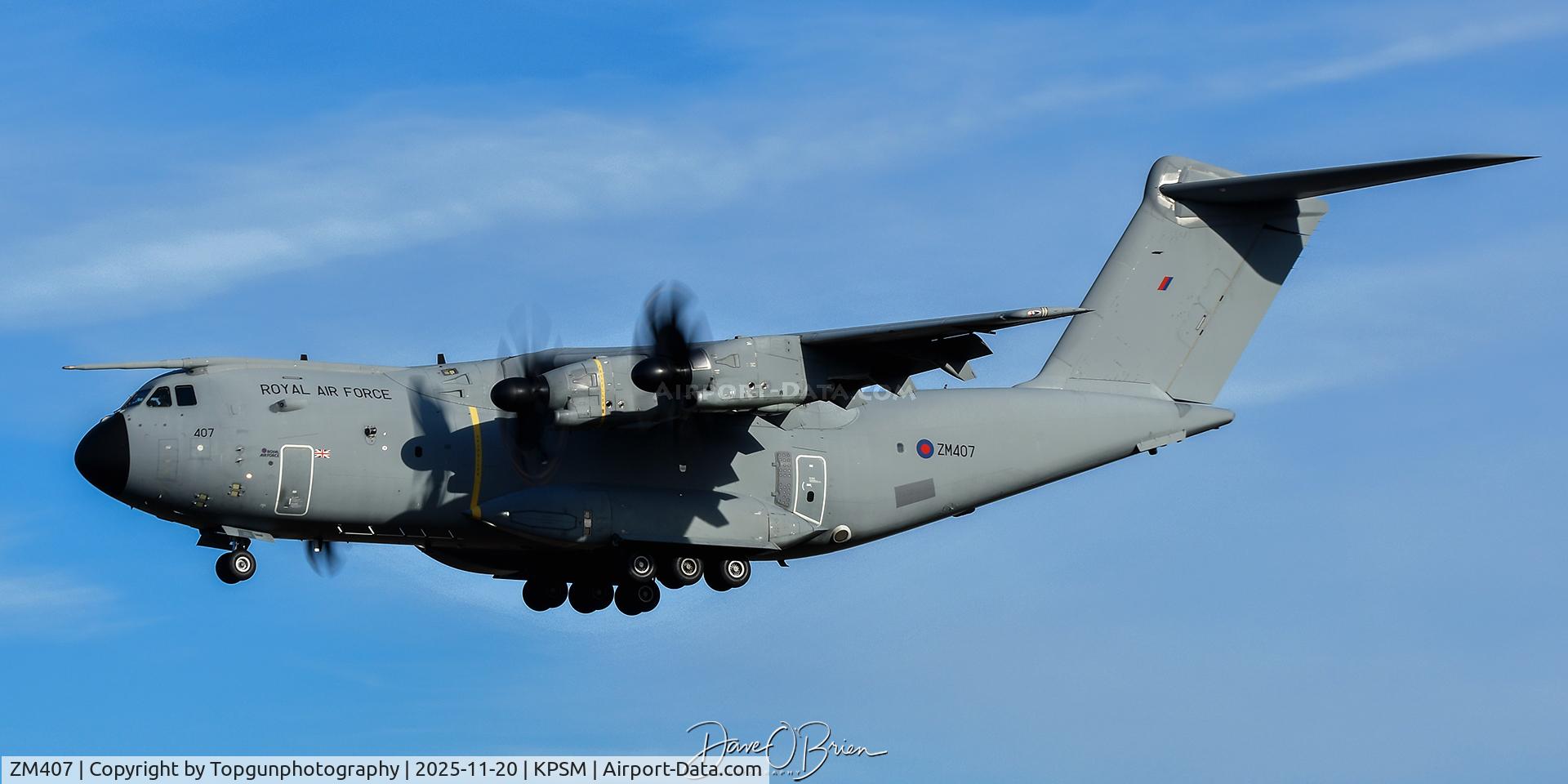 ZM407, 2015 Airbus A400M Atlas C.1 C/N 026, stopping in from MS to RON