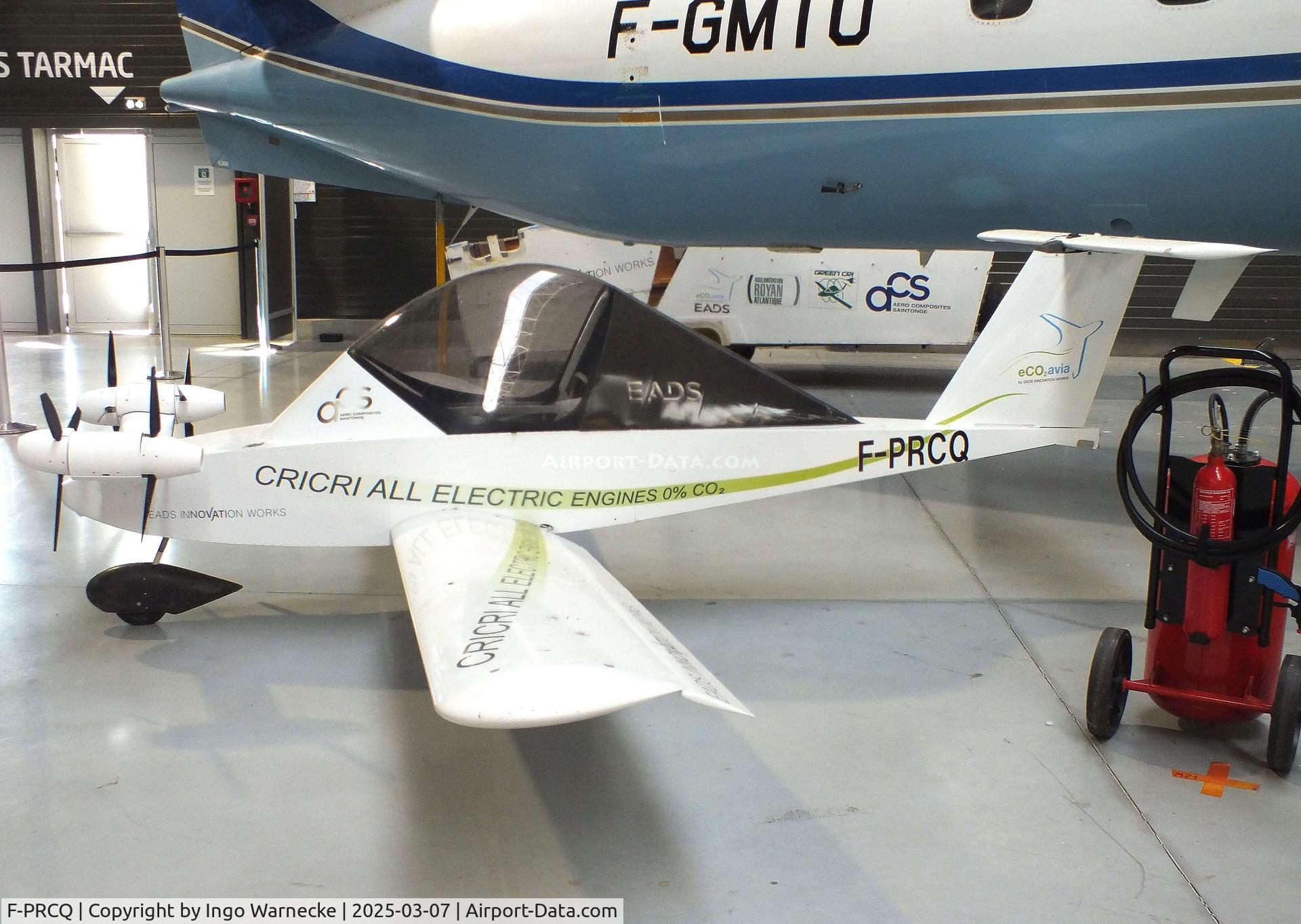 F-PRCQ, Colomban MC-15 Cri-Cri (Cricket) C/N 171, Colomban MC.15 CriCri with 4 electric motors at the Aeroscopia, Blagnac (Toulouse)