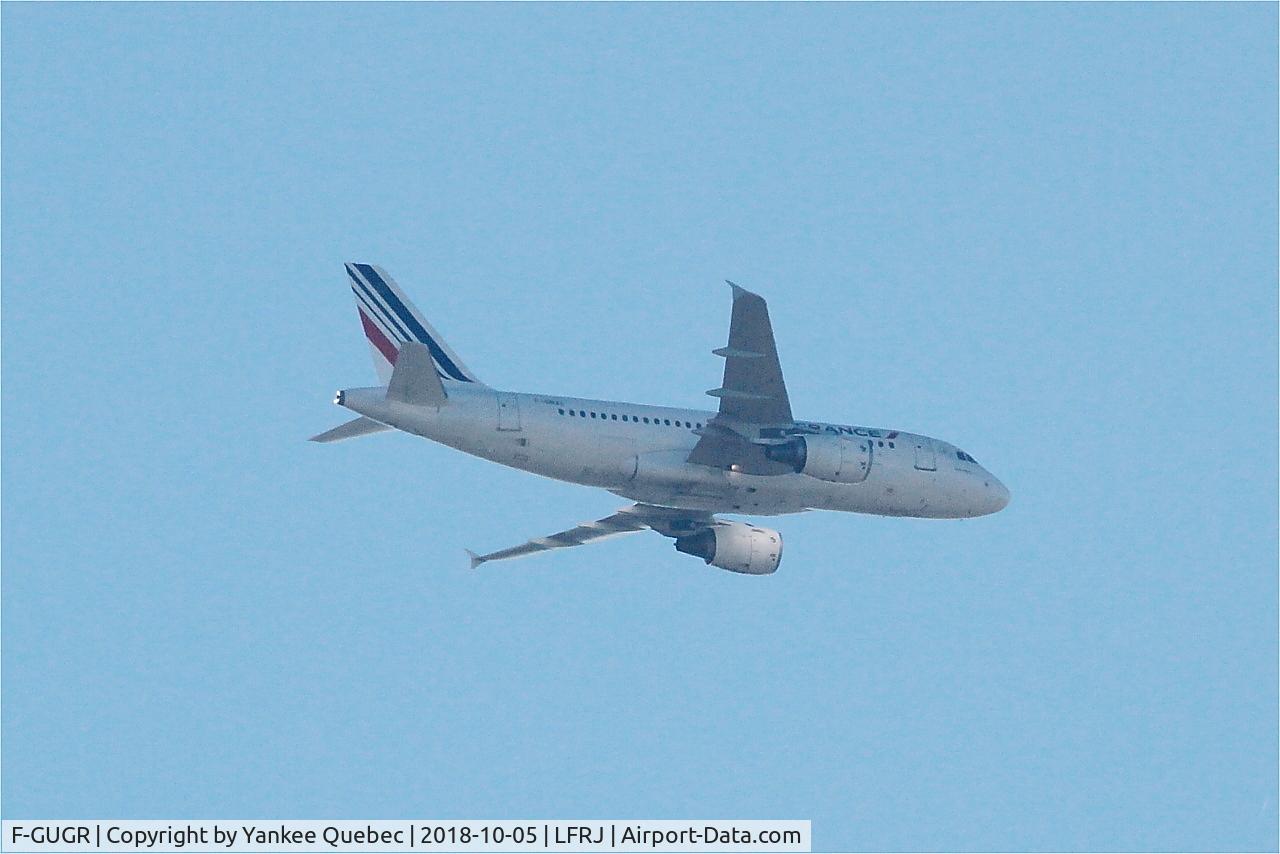 F-GUGR, 2007 Airbus A318-111 C/N 3009, Long approach to Brest-Bretagne airport over Landivisiau naval air base