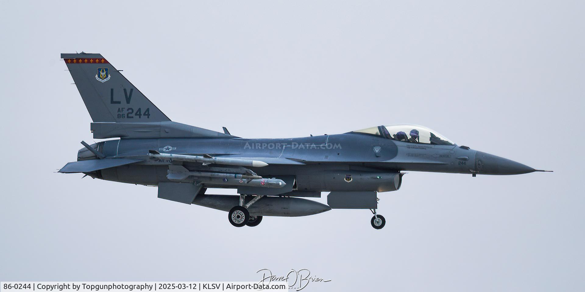 86-0244, 1986 General Dynamics F-16C Fighting Falcon C/N 5C-350, CAJUN12
706th AGRS / Nellis AFB, NV