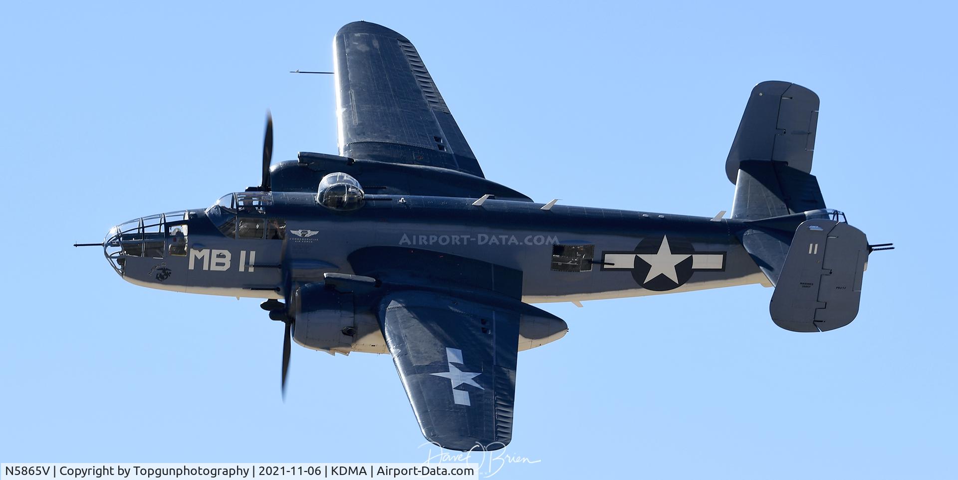 N5865V, 1945 North American B-25J Mitchell Mitchell C/N 108-34263, B-25 flyby