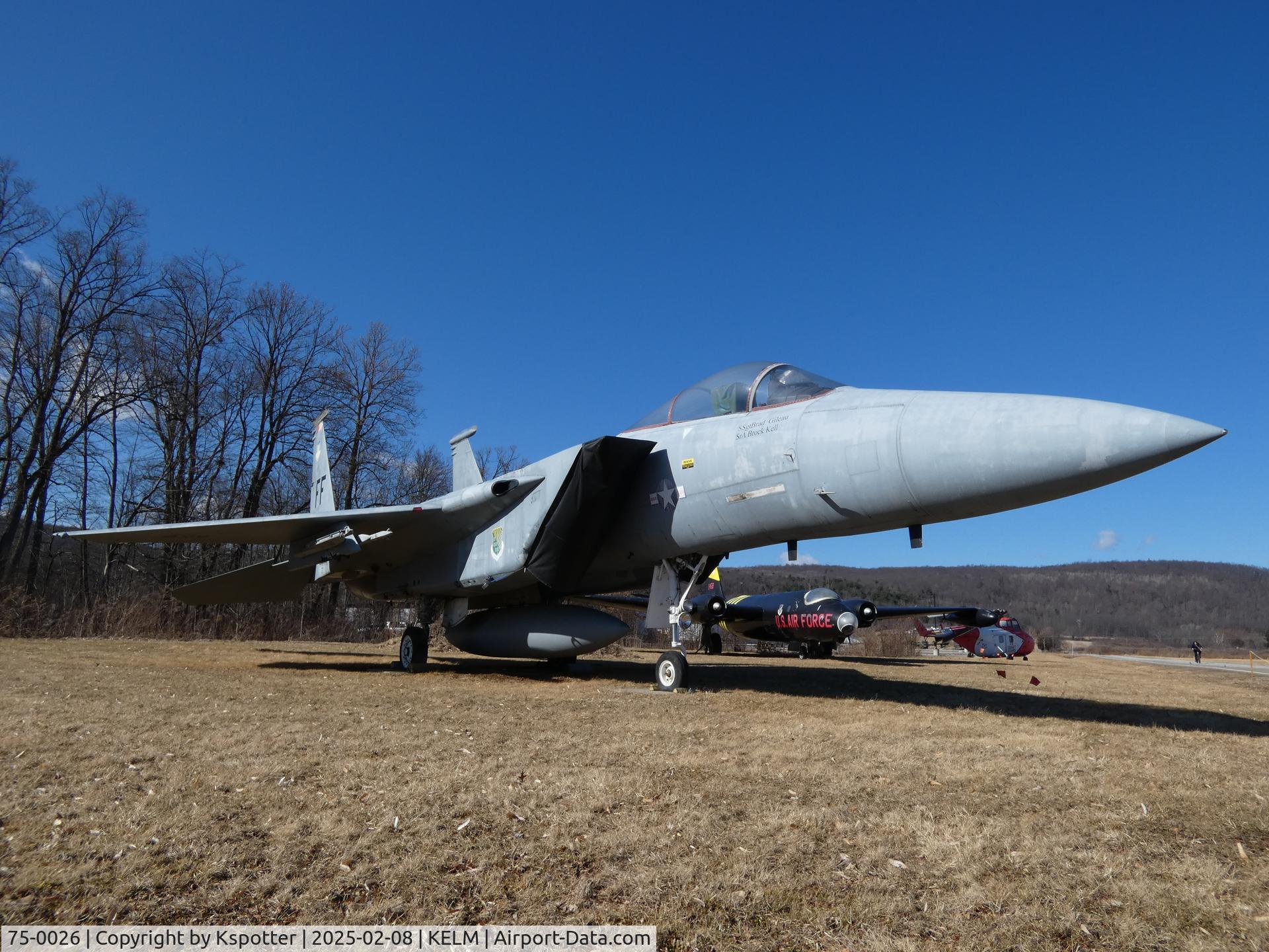 75-0026, 1975 McDonnell Douglas F-15A Eagle C/N 123/A106, On display at the Wings of Eagles Discovery Center