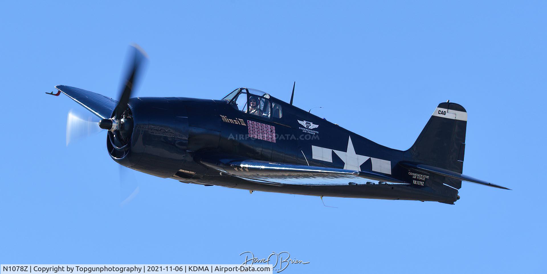 N1078Z, 1963 Grumman F6F-5 Hellcat C/N 27354801-66, F6F Hellcat Demo