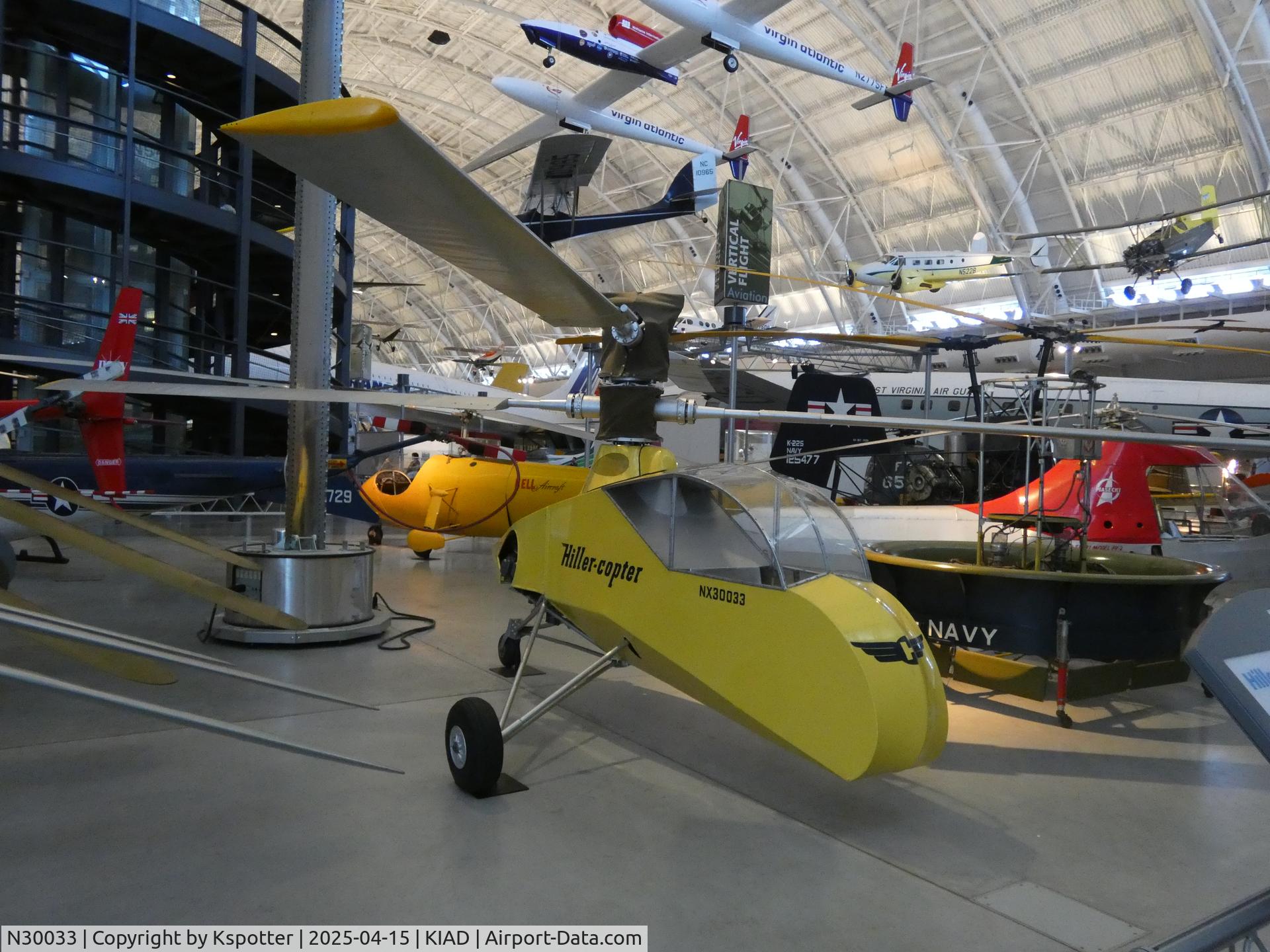 N30033, 1944 Hiller XH-44 Hiller-Copter, Trip to Udvar Hazy Center