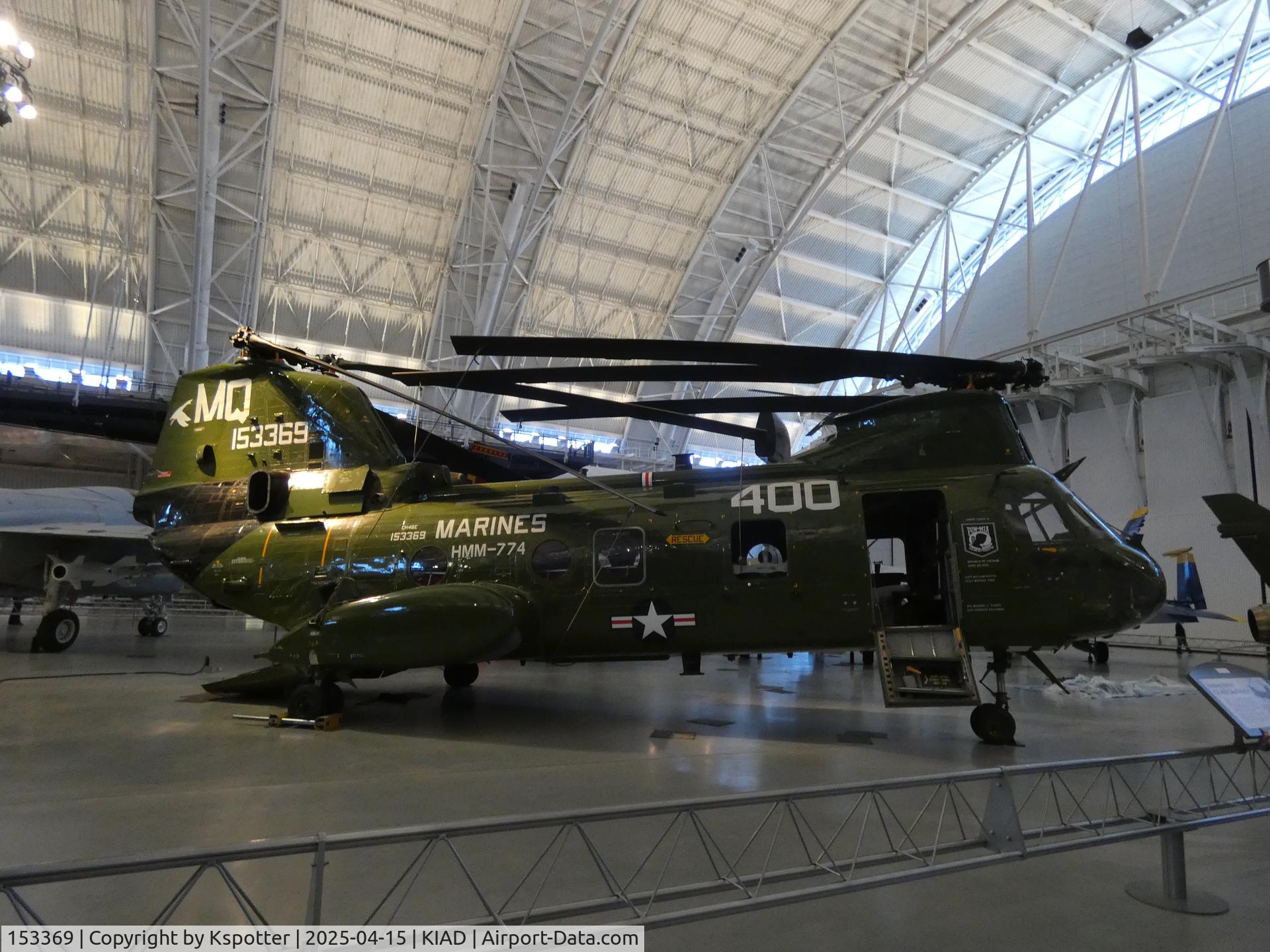 153369, Boeing Vertol CH-46E Sea Knight C/N 2265, Trip to Udvar Hazy Center