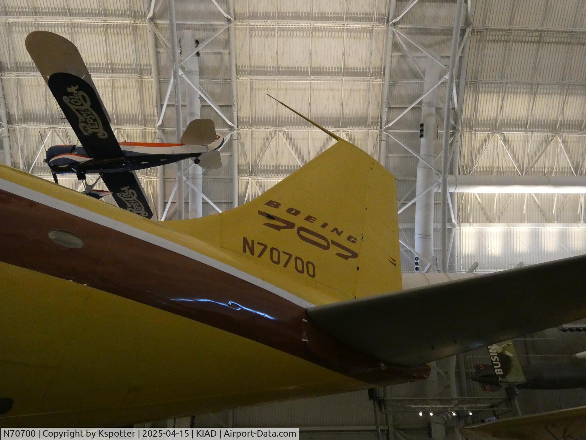 N70700, 1954 Boeing 367-80 C/N 17158, Close up of the vertical stab